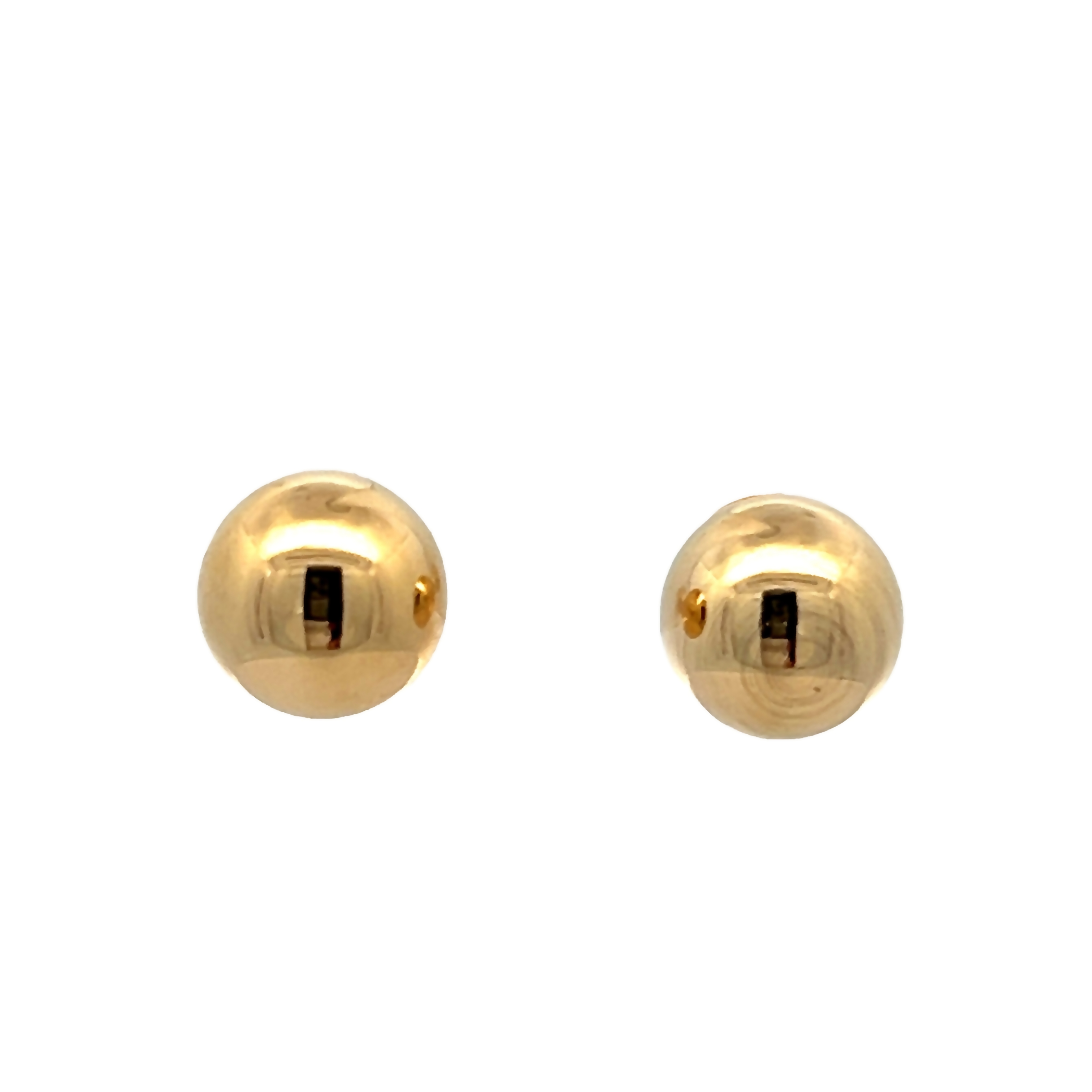 14 Karat Yellow Gold 9mm Ball Studs.