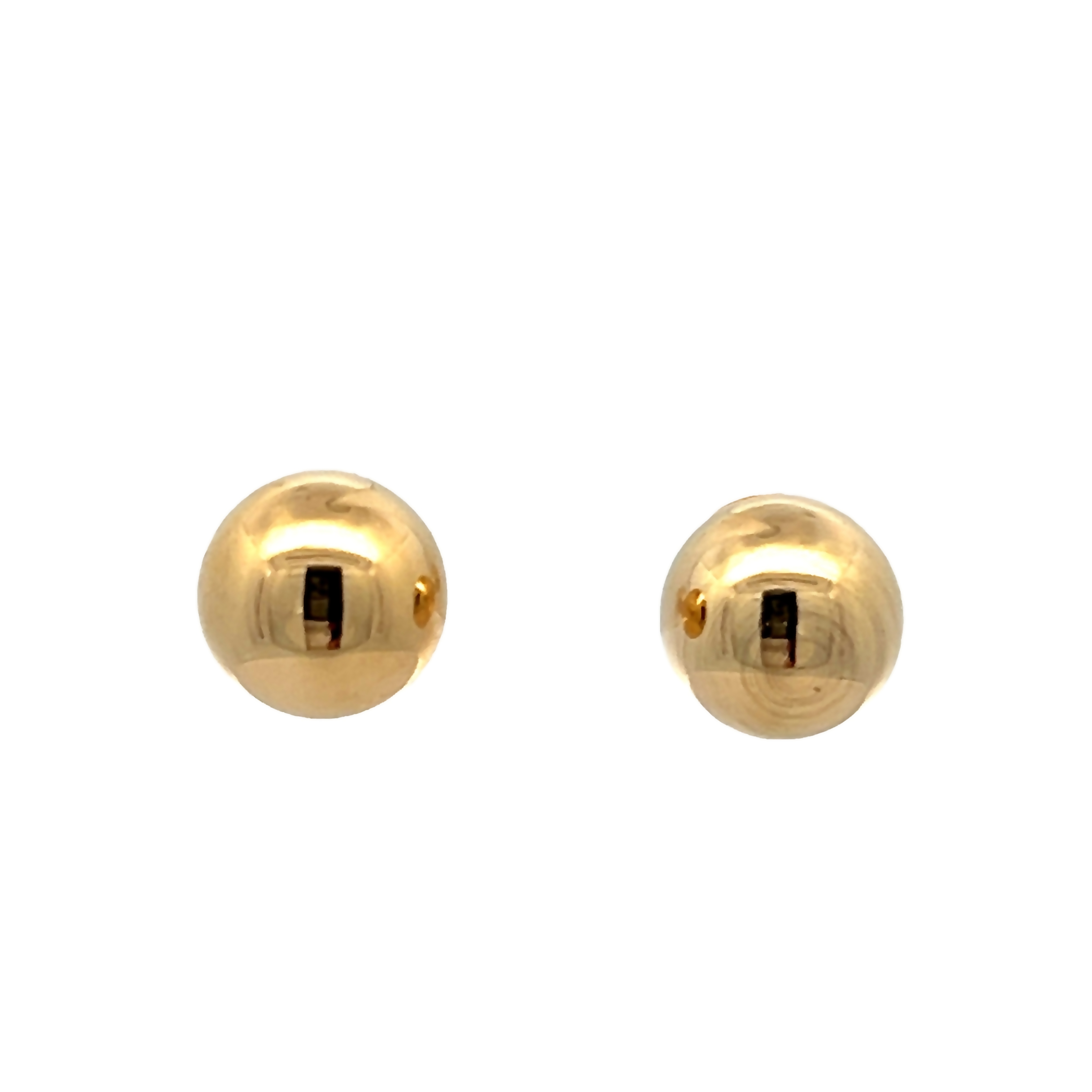 9mm 14k Yellow Gold Ball Stud Earrings