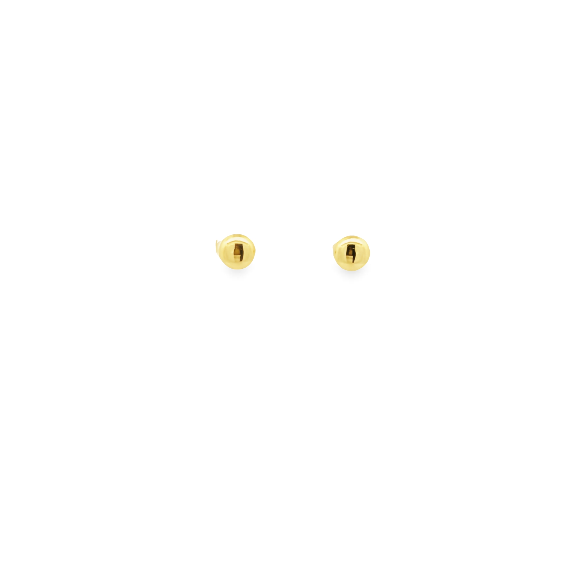5.5mm 14k Yellow Gold Button Stud Earrings