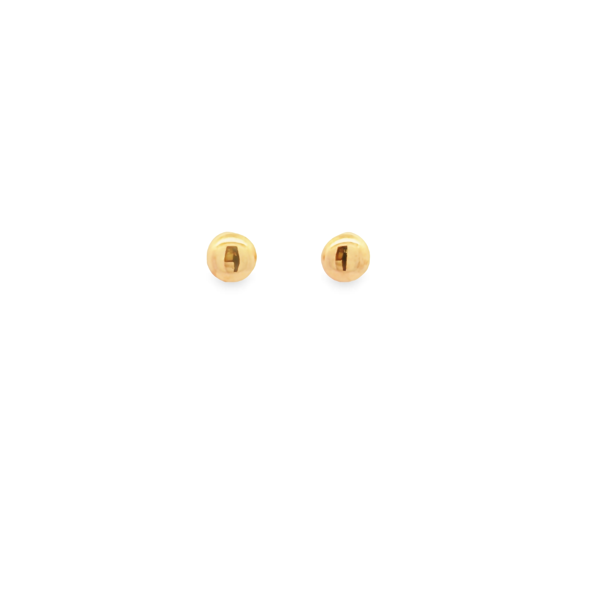 8mm 14k Rose Gold Button Stud Earrings