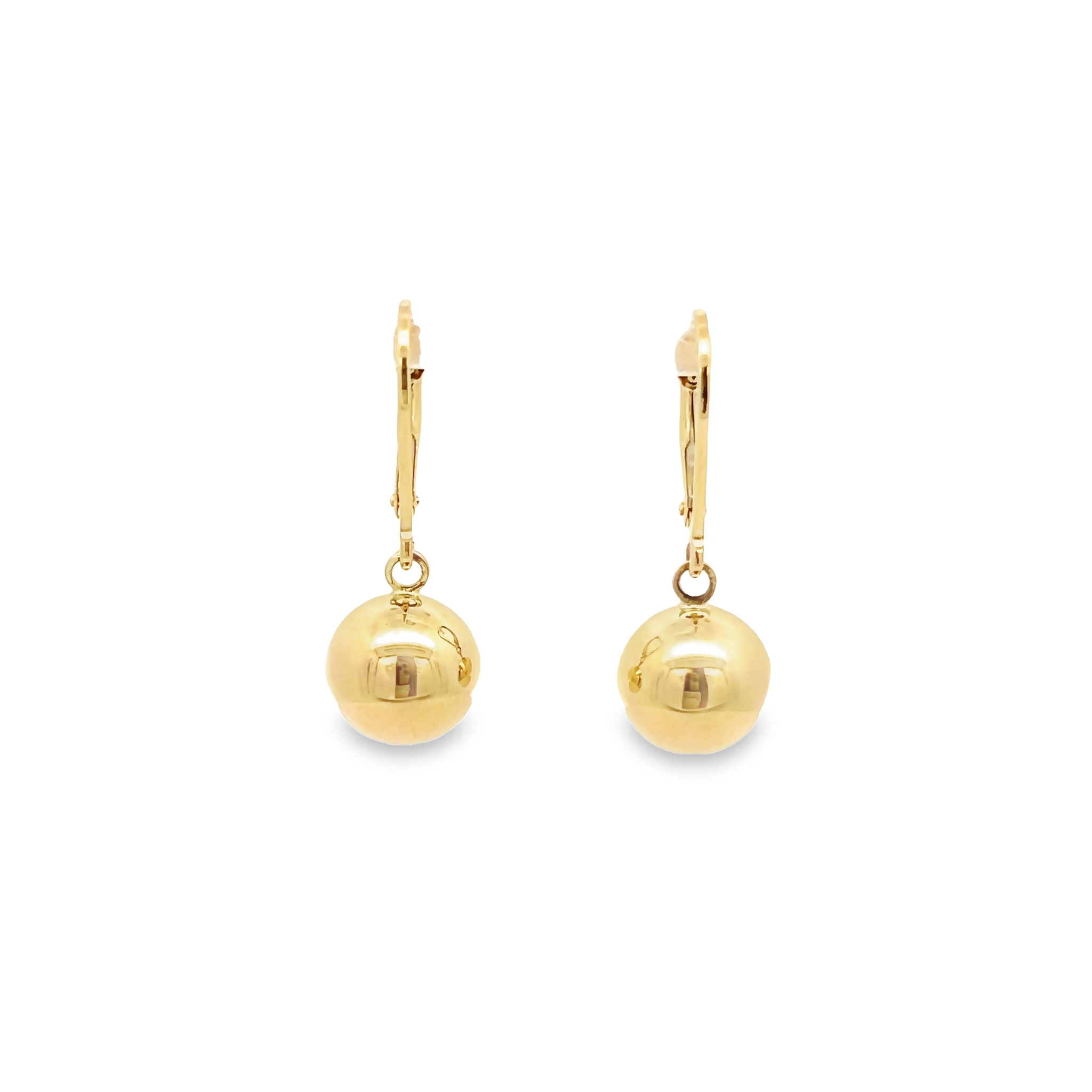 14k Yellow Gold Danle Ball Earrings