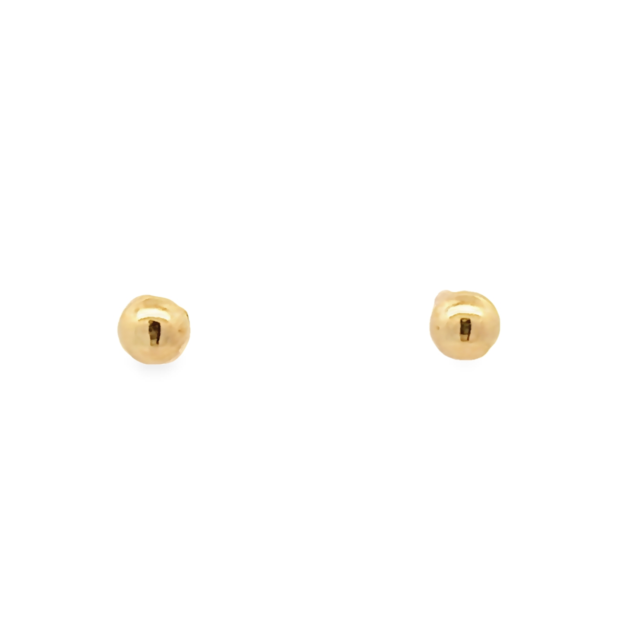 4mm 14k Yellow Gold Ball Stud Earrings