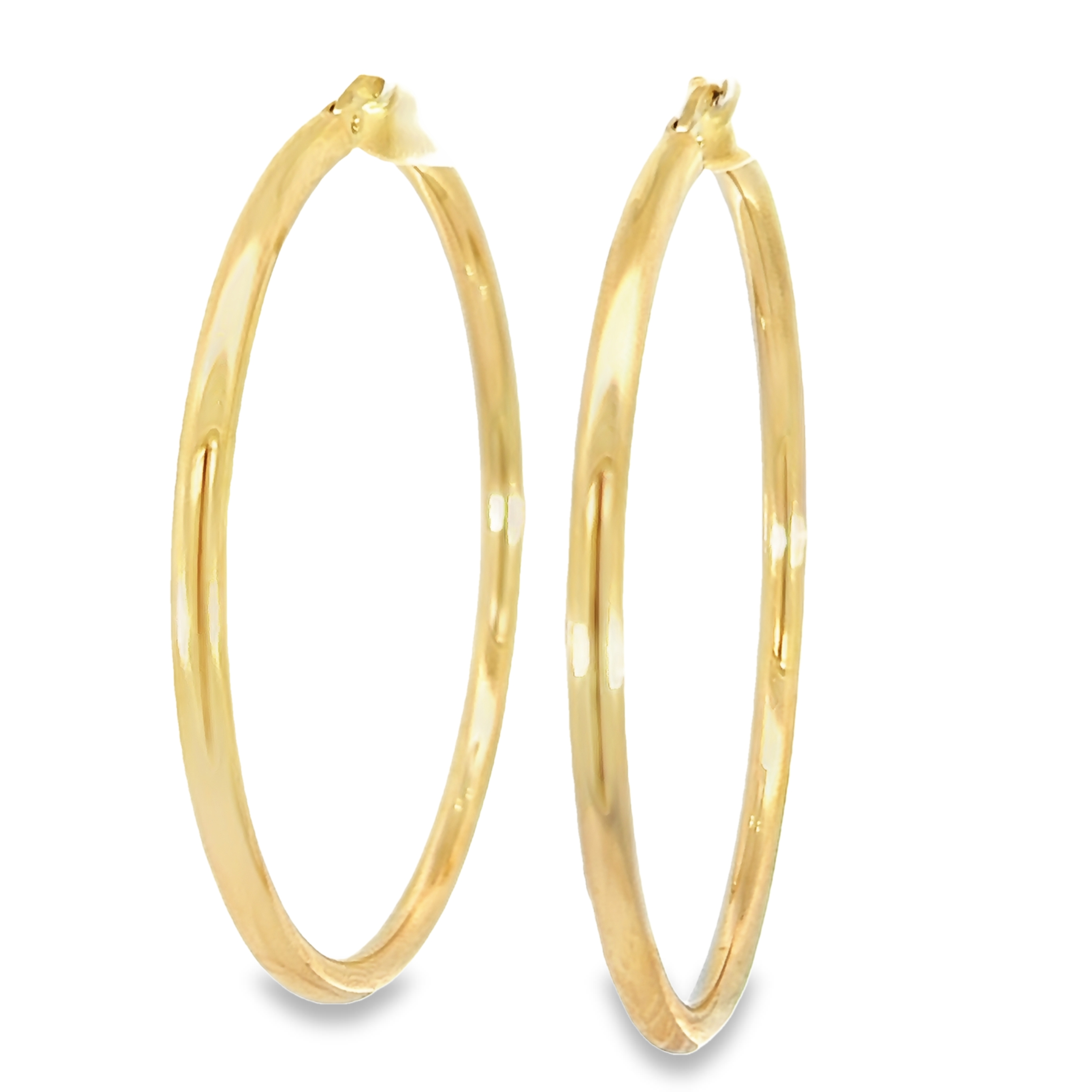 14k Yellow Gold Large Hoop Earrings
