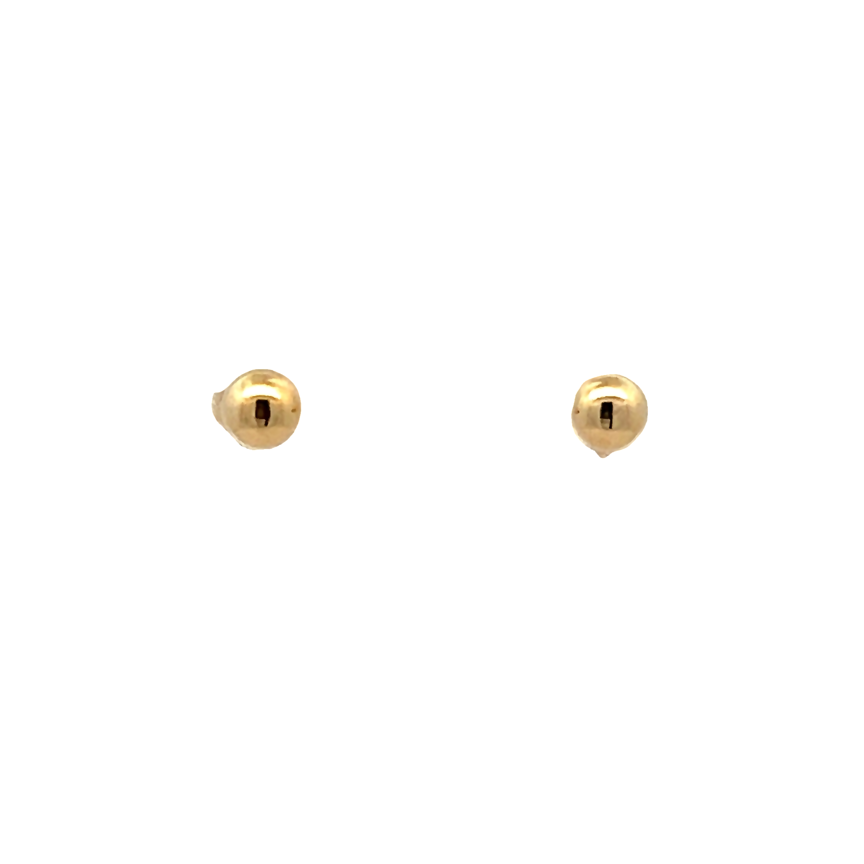 4mm 14k Yellow Gold Ball Stud Earrings