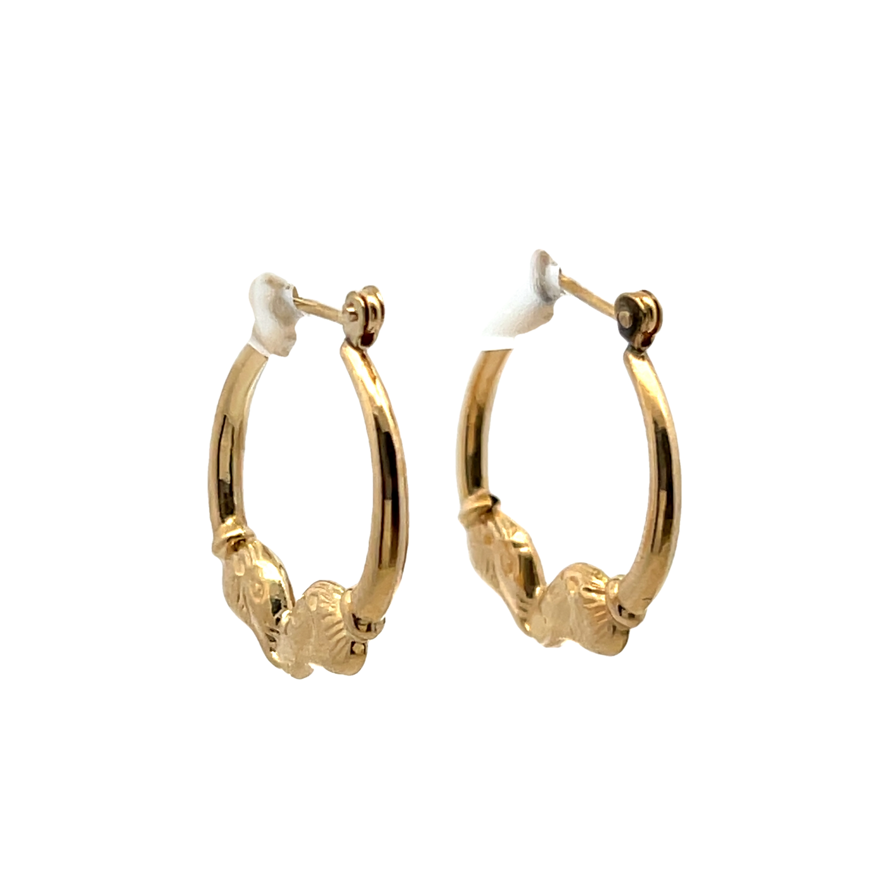 14k Yellow Gold Hoop Earrings