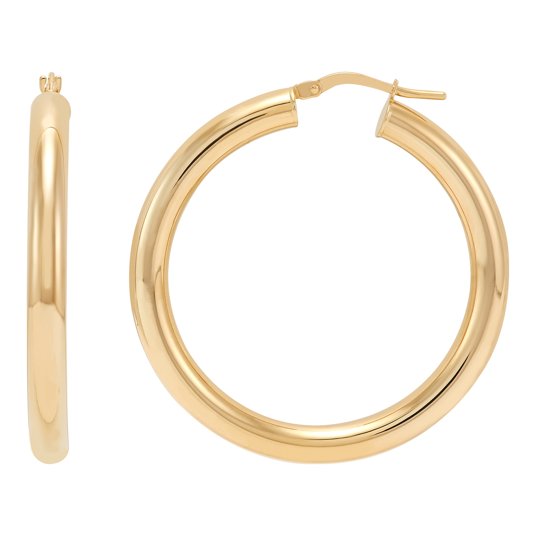 14k Yellow Gold Hoop Earrings