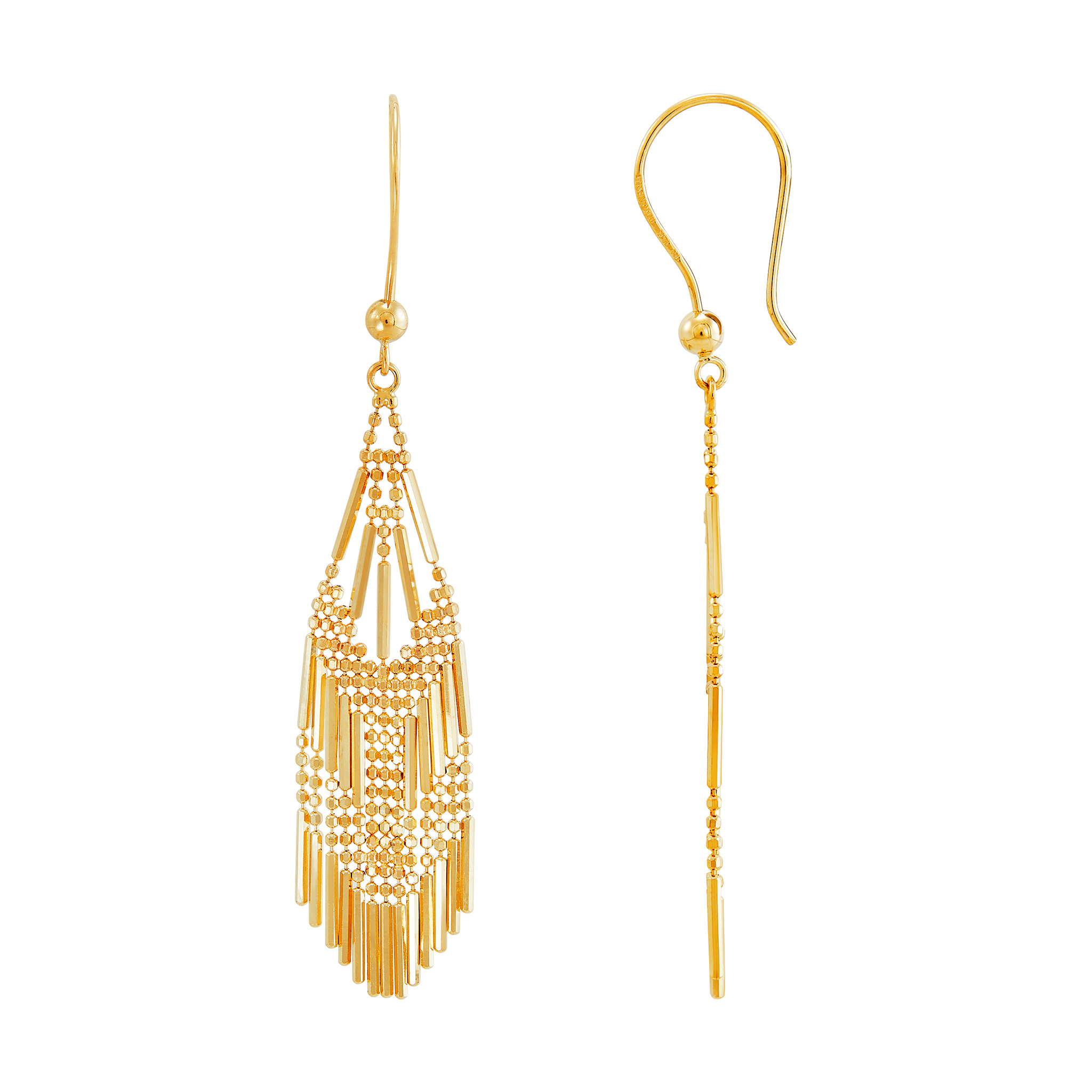 14k Yellow Gold Dangle Earrings
