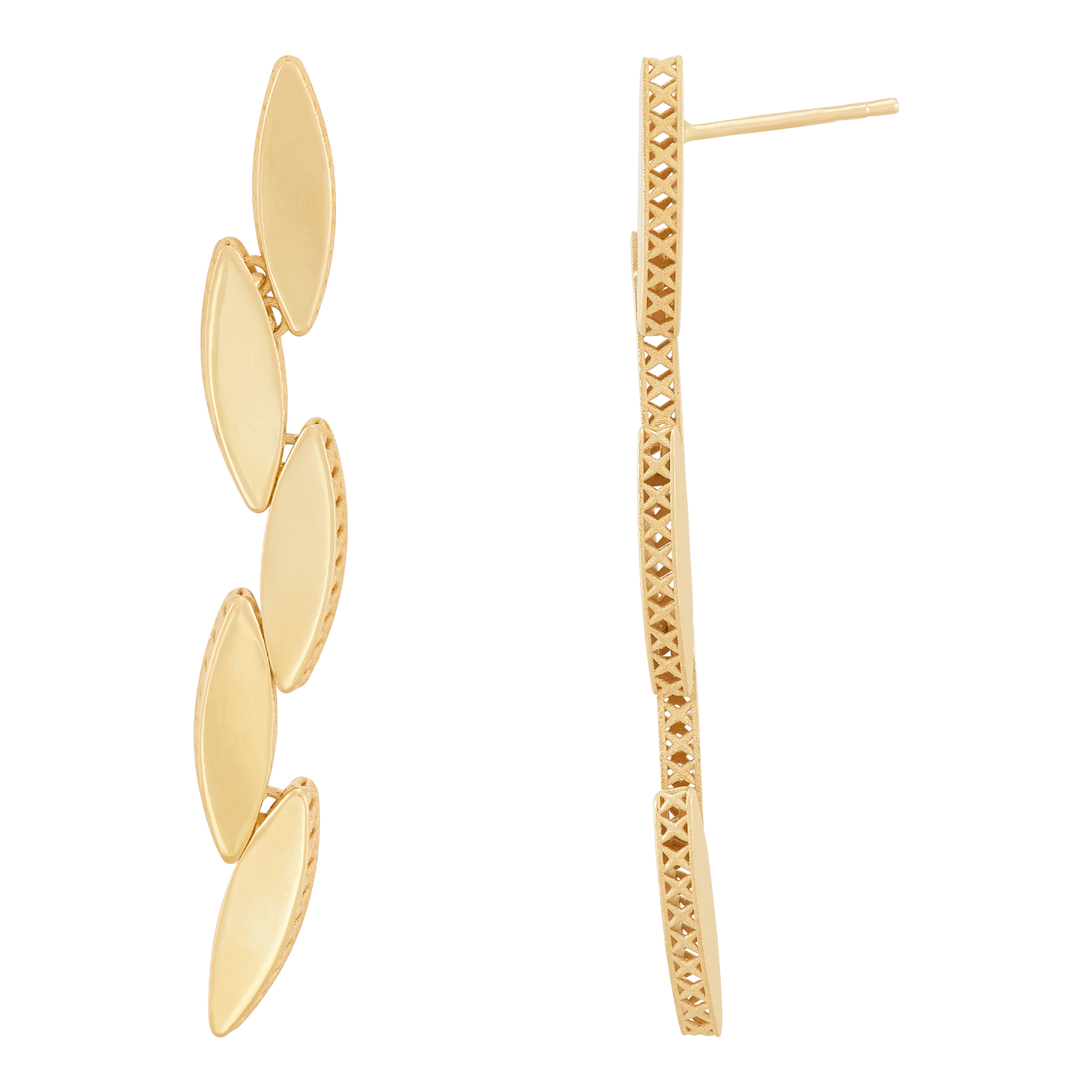 14k Yellow Gold Dangle Earrings