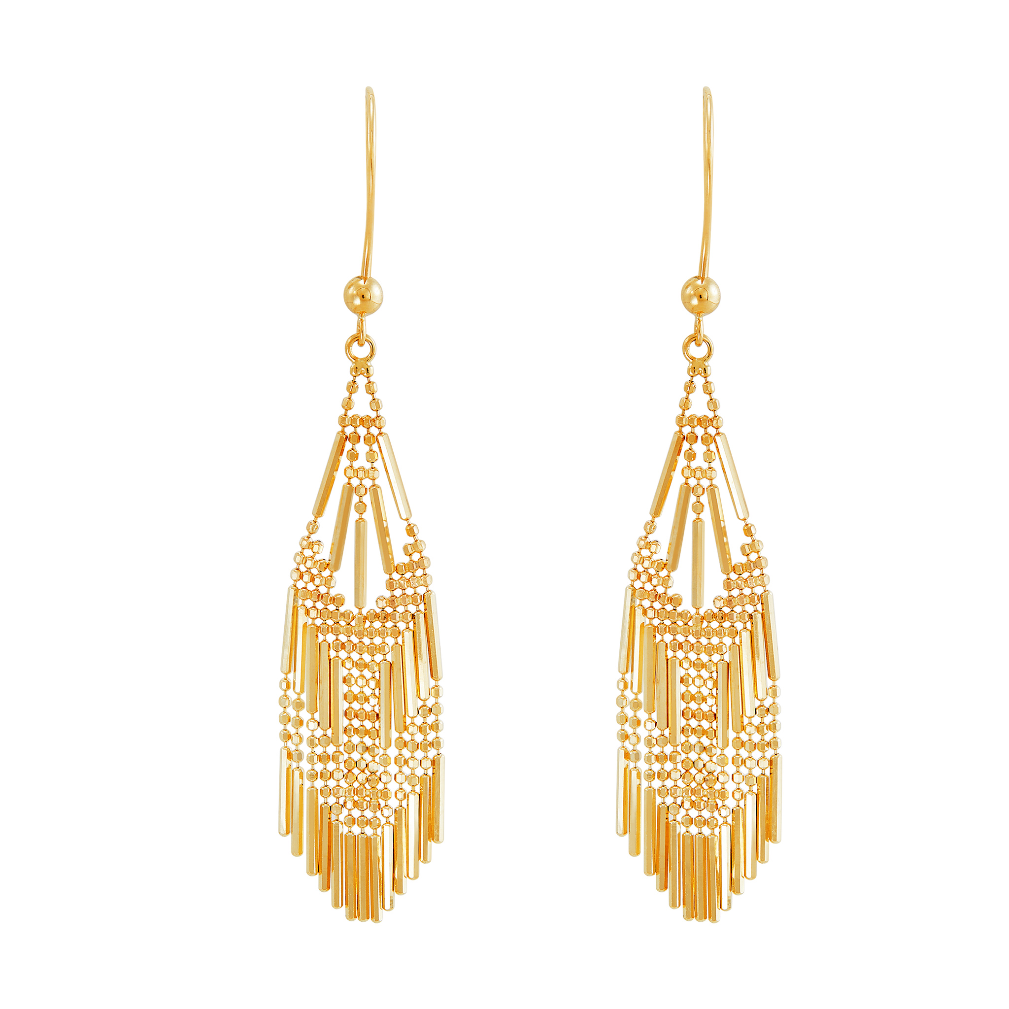 14k Yellow Gold Dangle Earrings