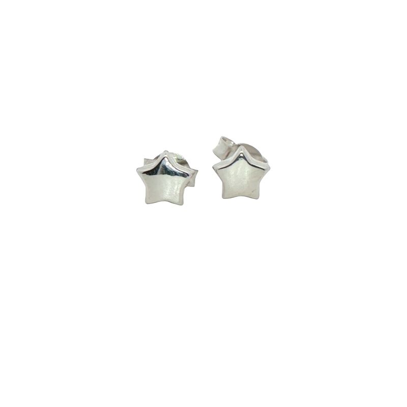 14k Yellow Gold Star Stud Earrings