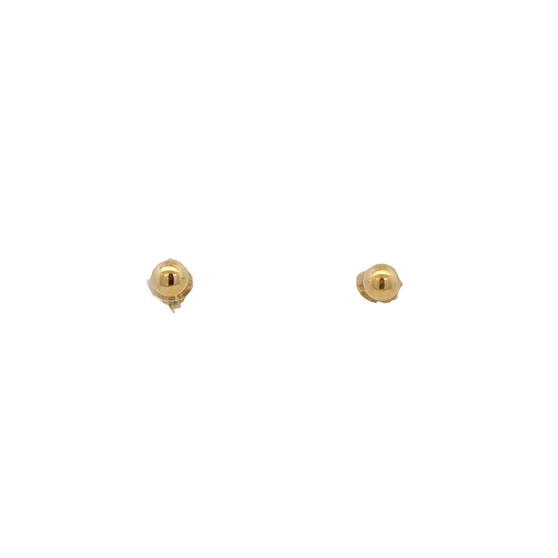 14k Yellow Gold Small Ball Stud Earrings