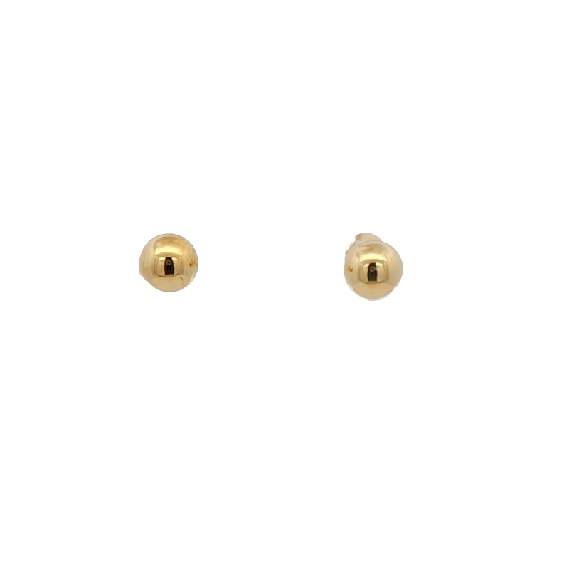 14k Yellow Gold Small Ball Stud Earrings