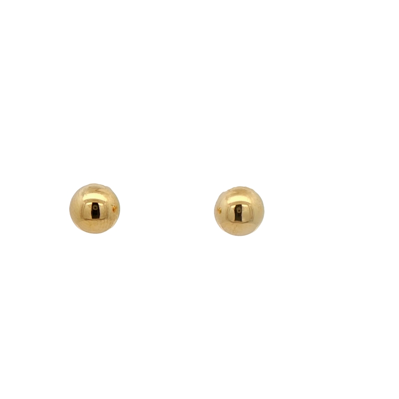 14k Yellow Gold Medium Ball Stud Earrings