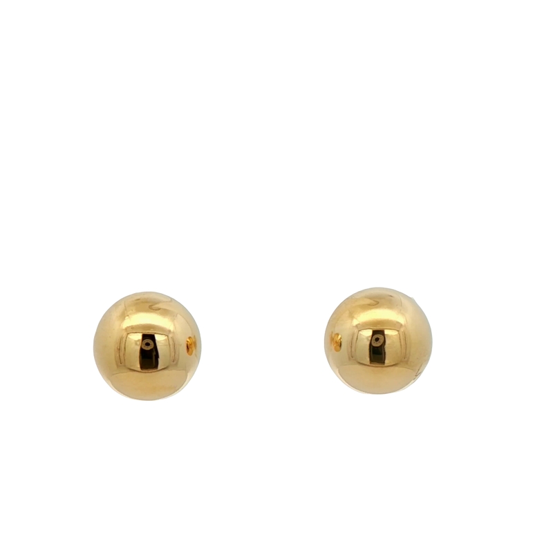 14k Yellow Gold Medium Ball Stud Earrings