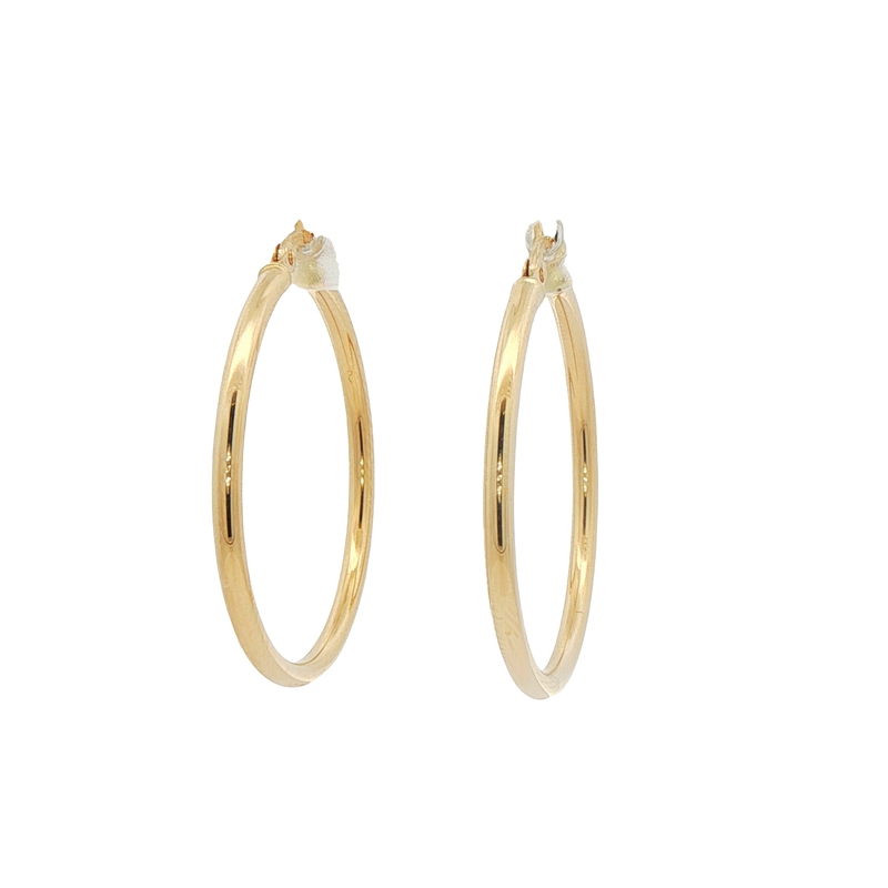 14k Yellow Gold Hoop Earrings