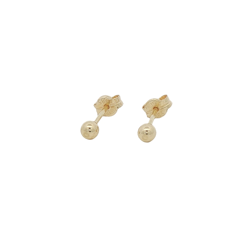 14k Yellow Gold Small Ball Stud Earrings