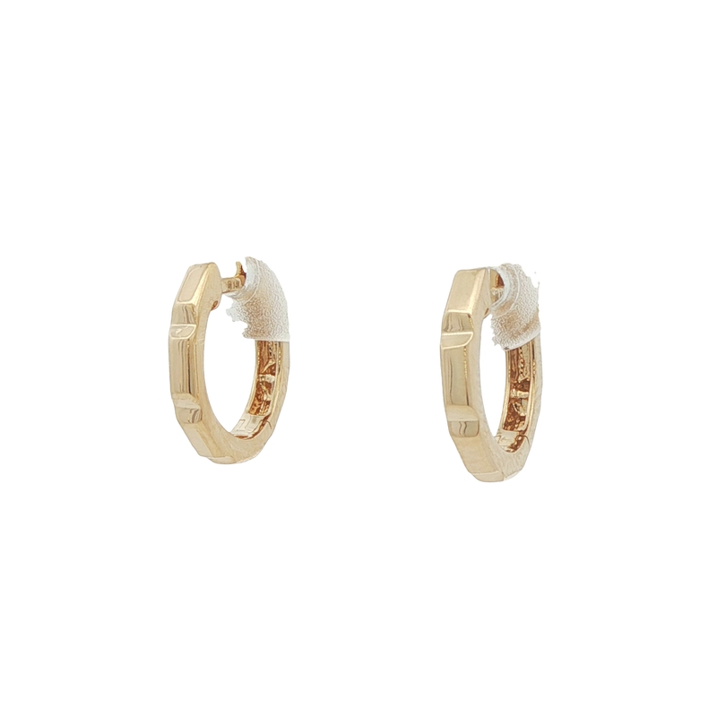 14k Yellow Gold Huggie Earrings