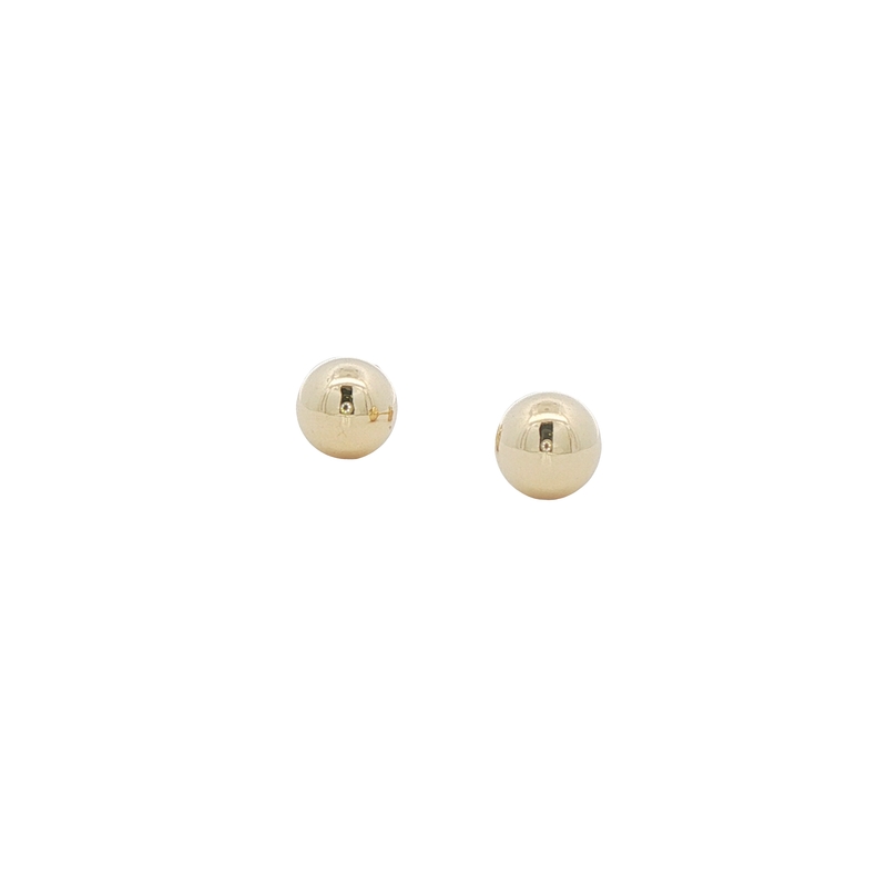 14k Yellow Gold Medium Ball Stud Earrings