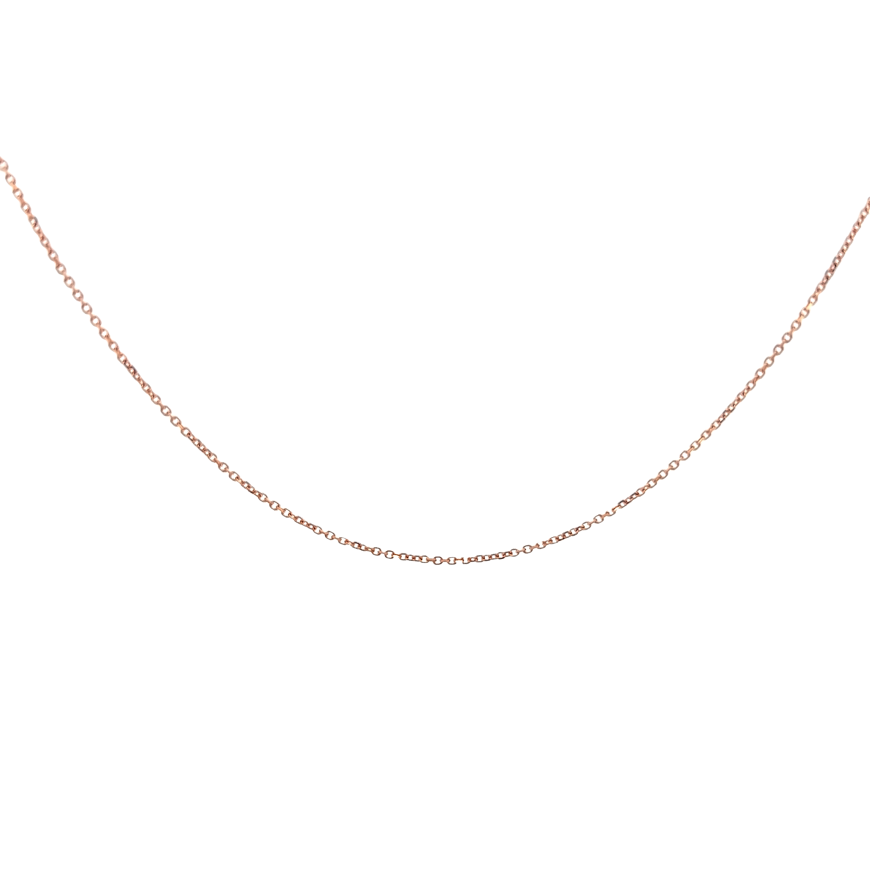 Rose 14 Karat Diamond Cut Cable Link Chain Length 16