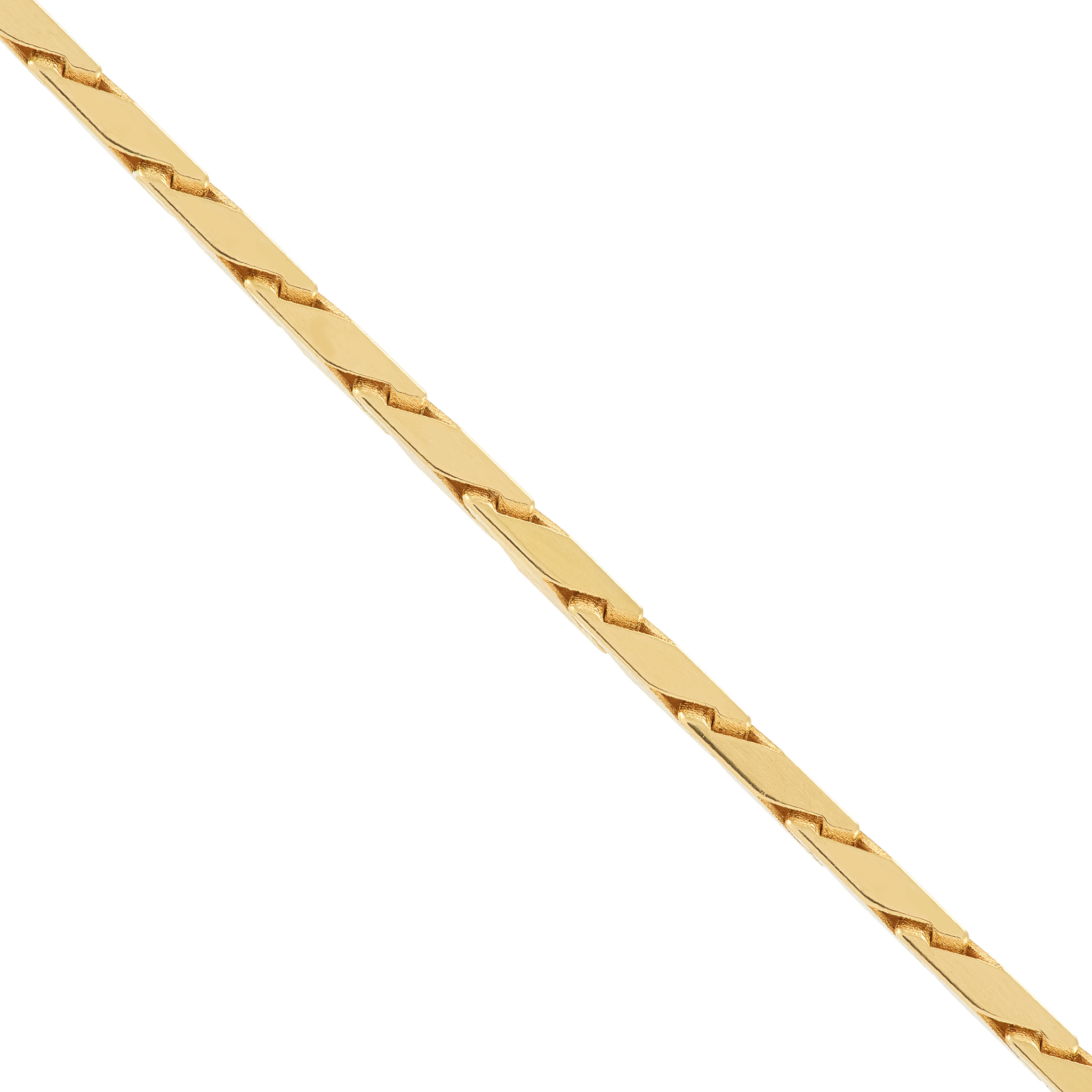 14k Yellow Gold Chevron Pattern Link Chain