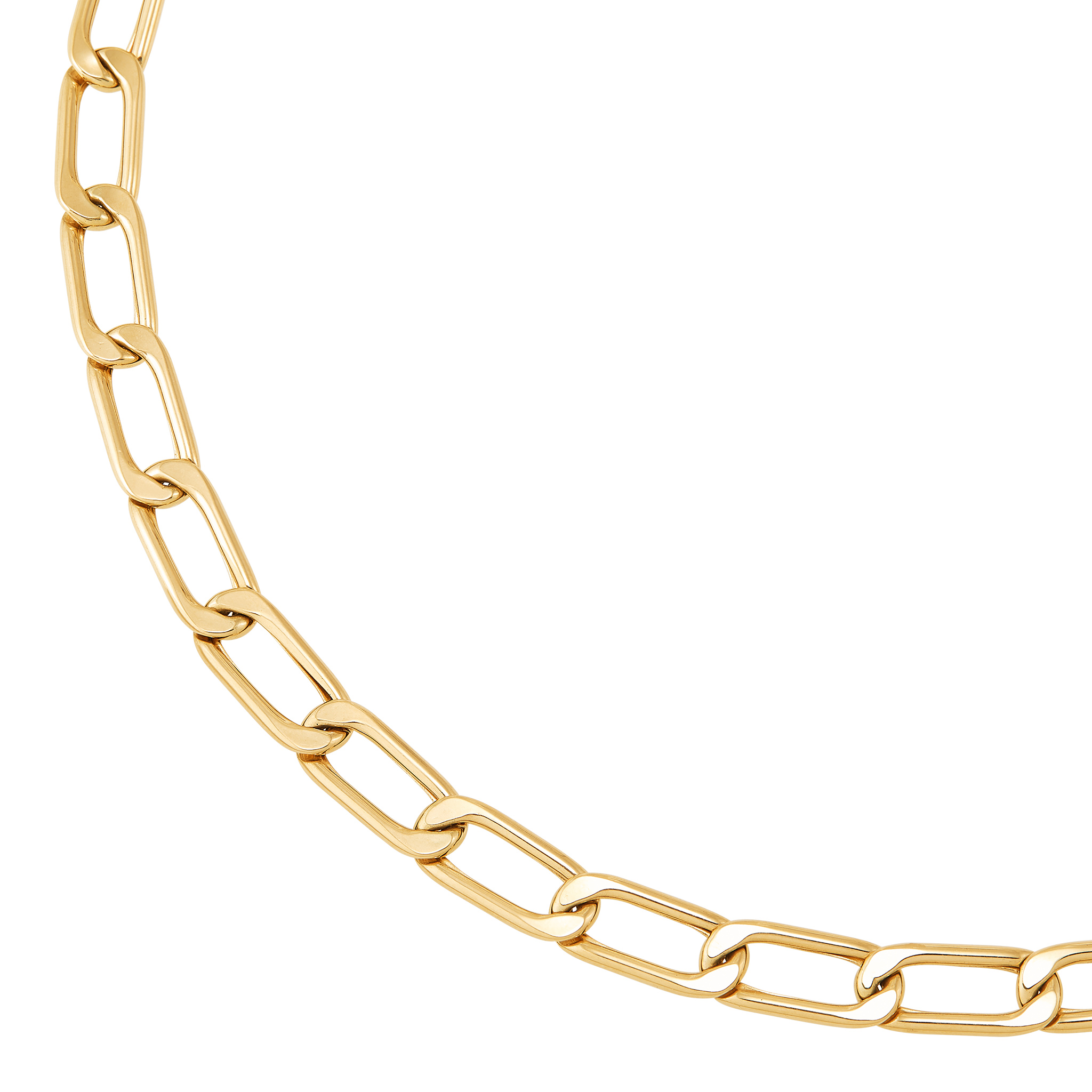 14k Yellow Gold Paperclip Chain Necklace