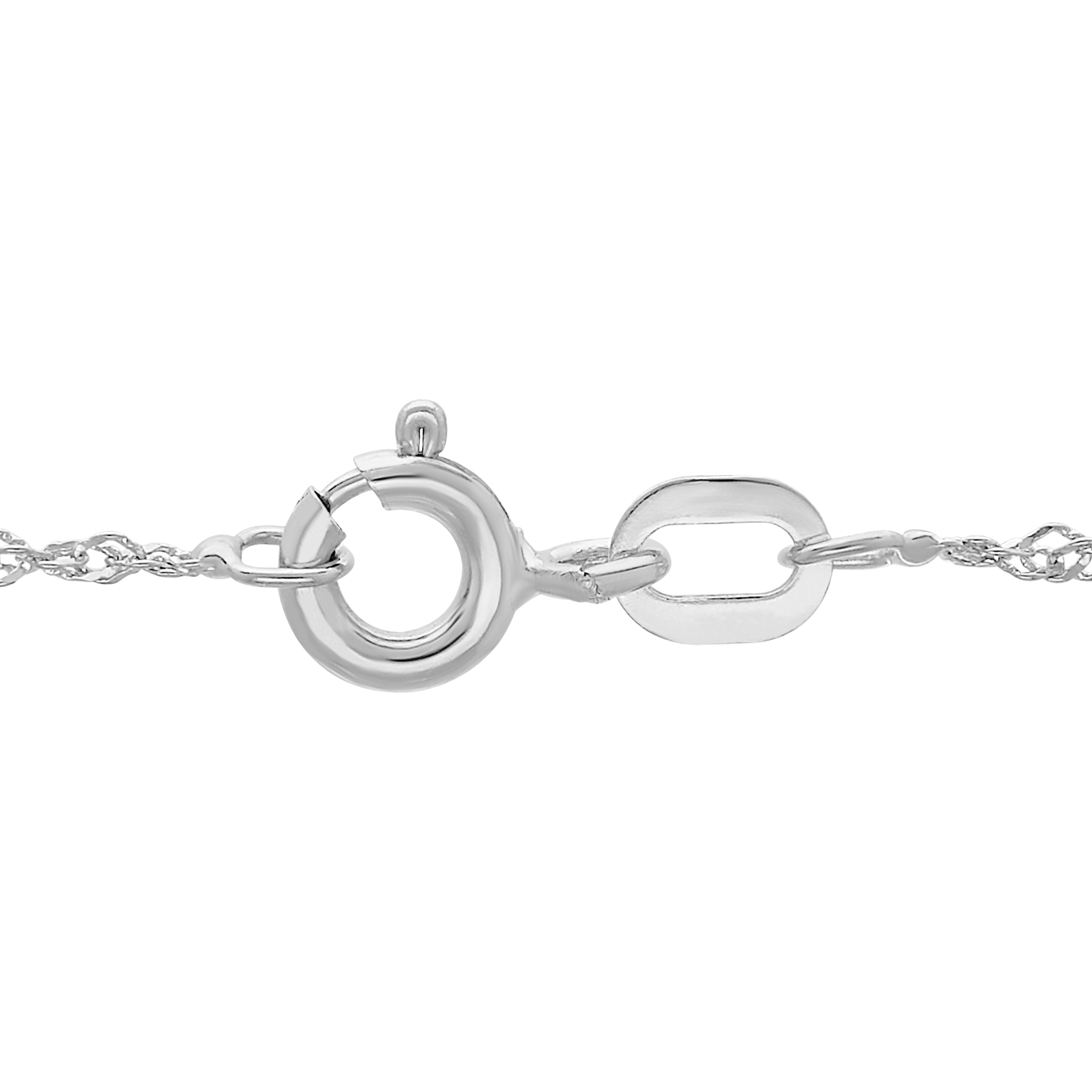 14k White Gold Singapore Chain