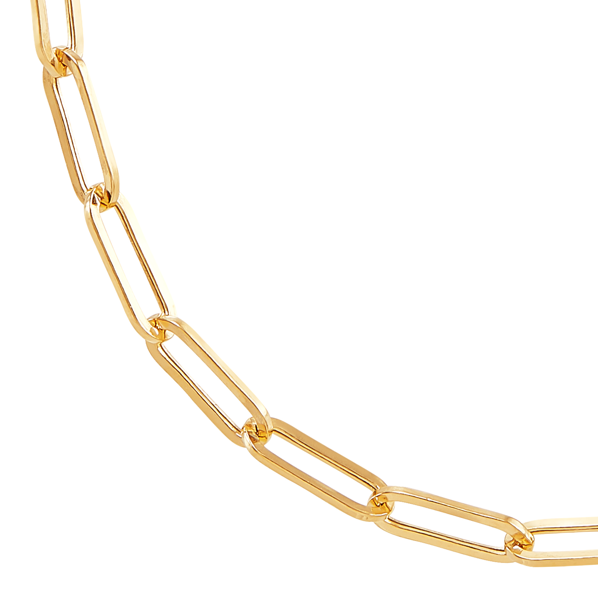 14k Yellow Gold Paperclip Chain