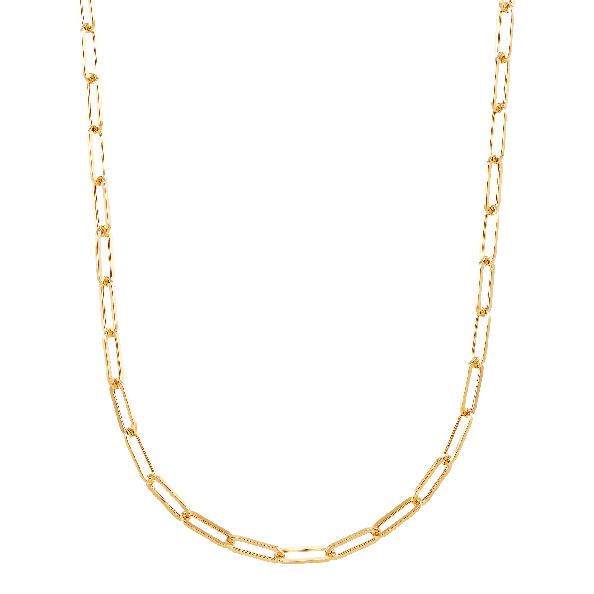 14k Yellow Gold Paperclip Chain