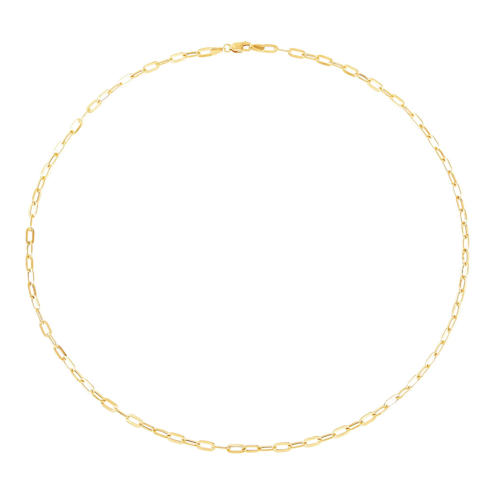 14k Yellow Gold Paperclip Chain