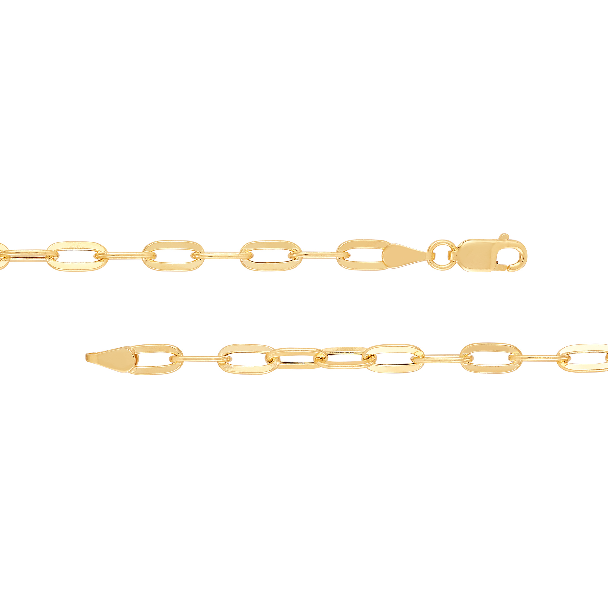 14k Yellow Gold Paperclip Chain