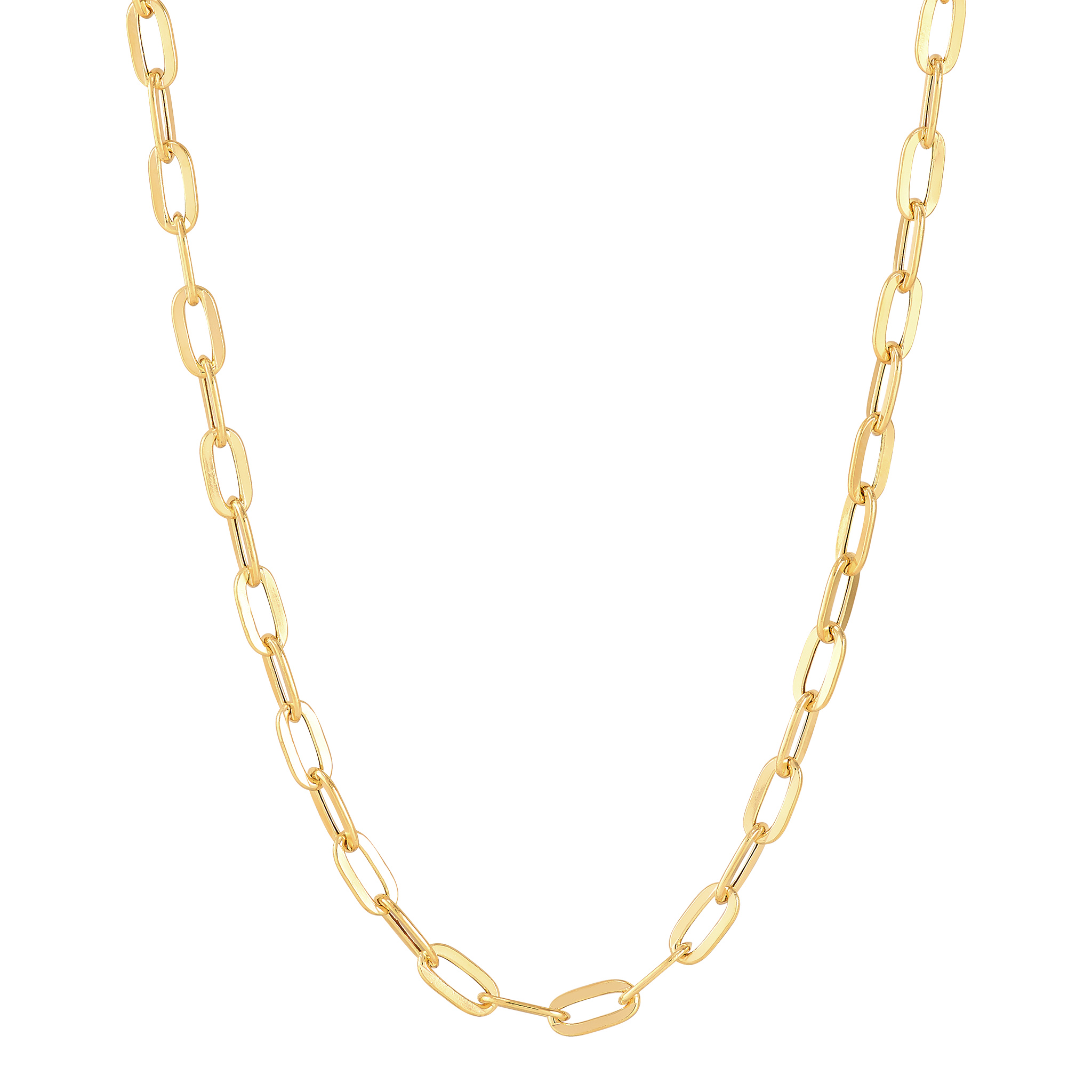 14k Yellow Gold Paperclip Chain
