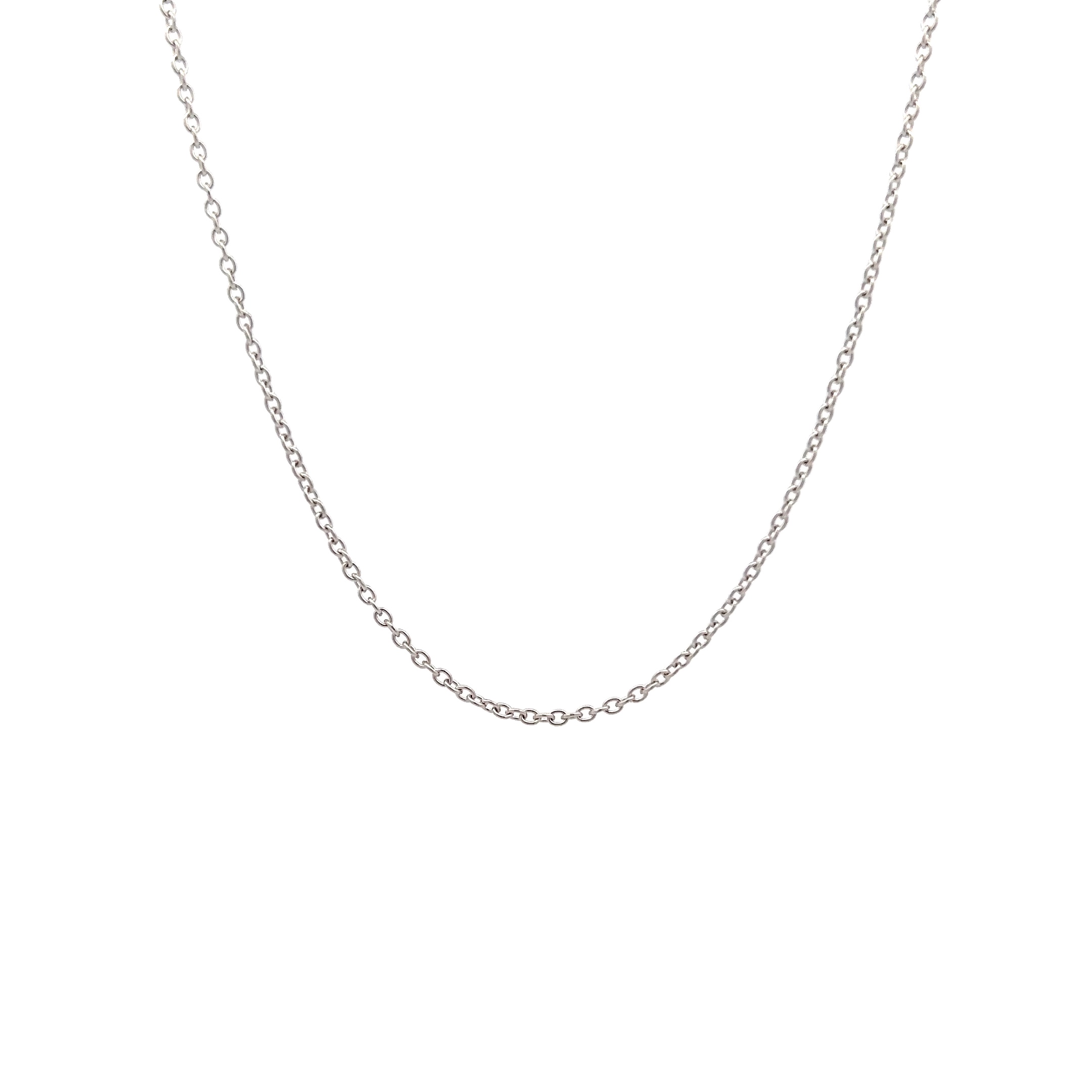14k White Gold Cable Chain Necklace