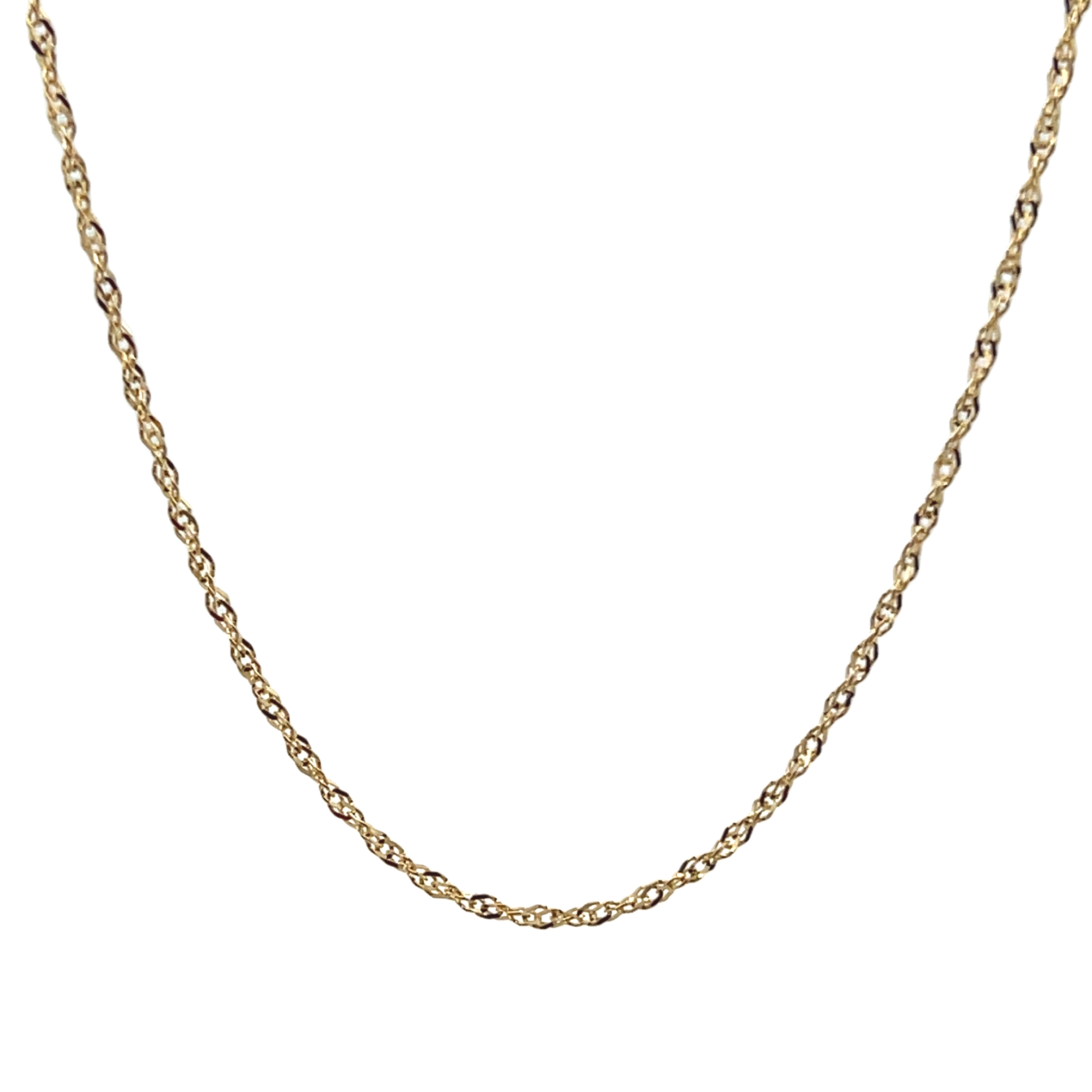 14k Yellow Gold Singapore Link Chain