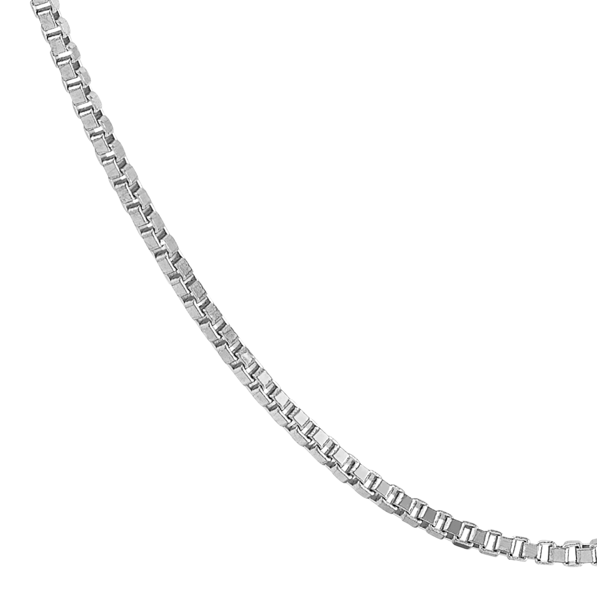 14k White Gold Box Chain