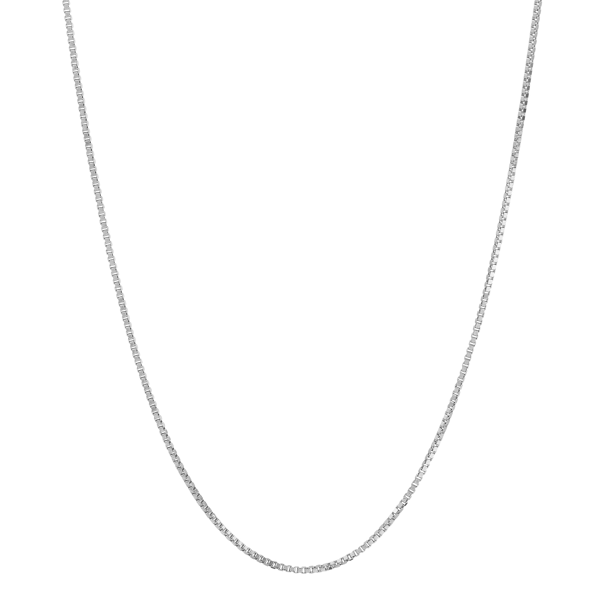 14k White Gold Box Chain