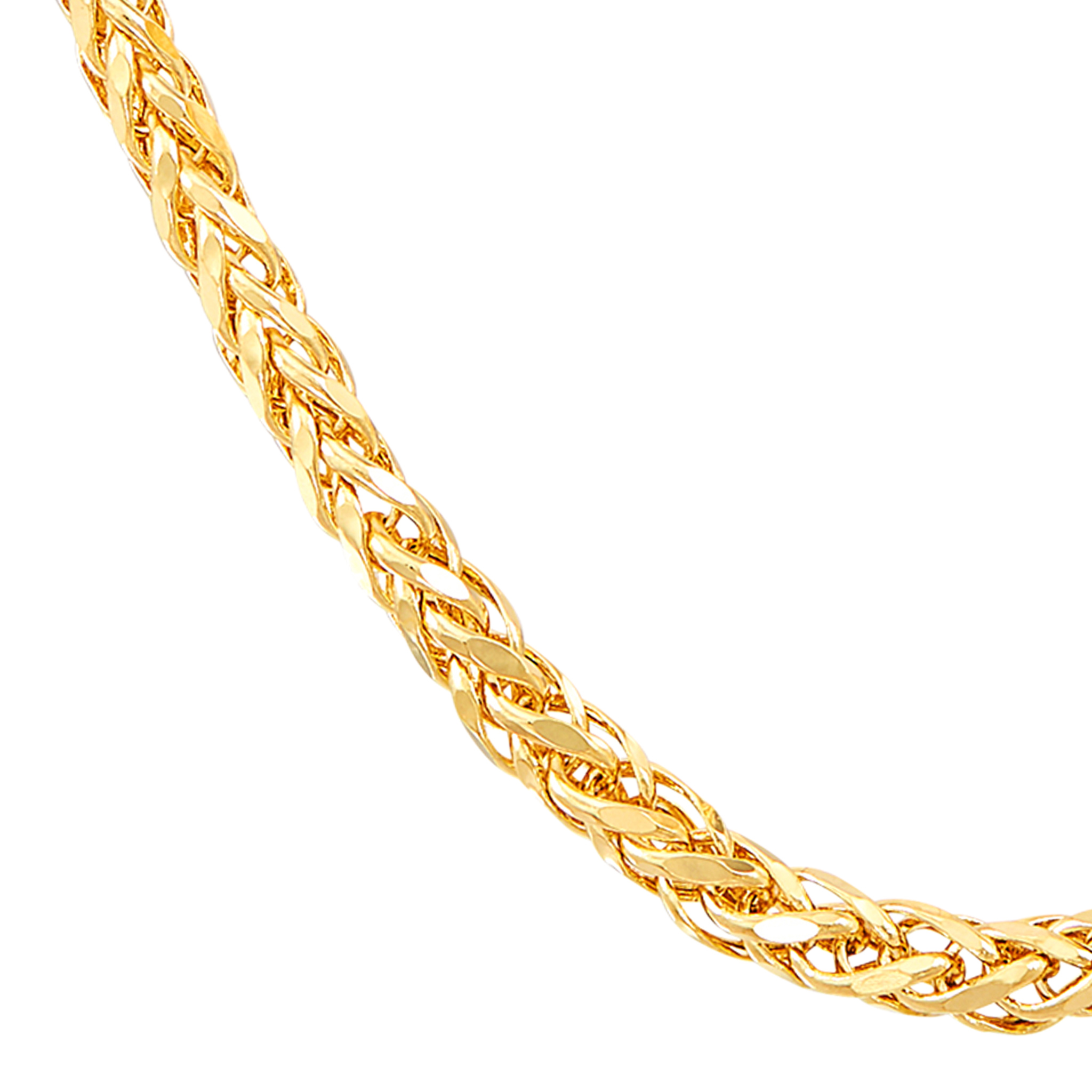 14k Yellow Gold Wheat Chain