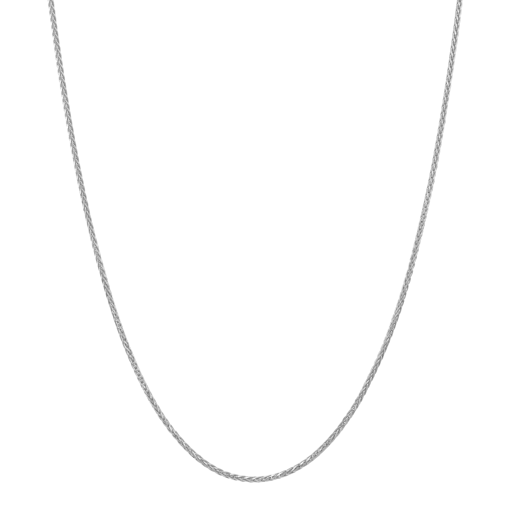 14k White Gold Wheat Chain