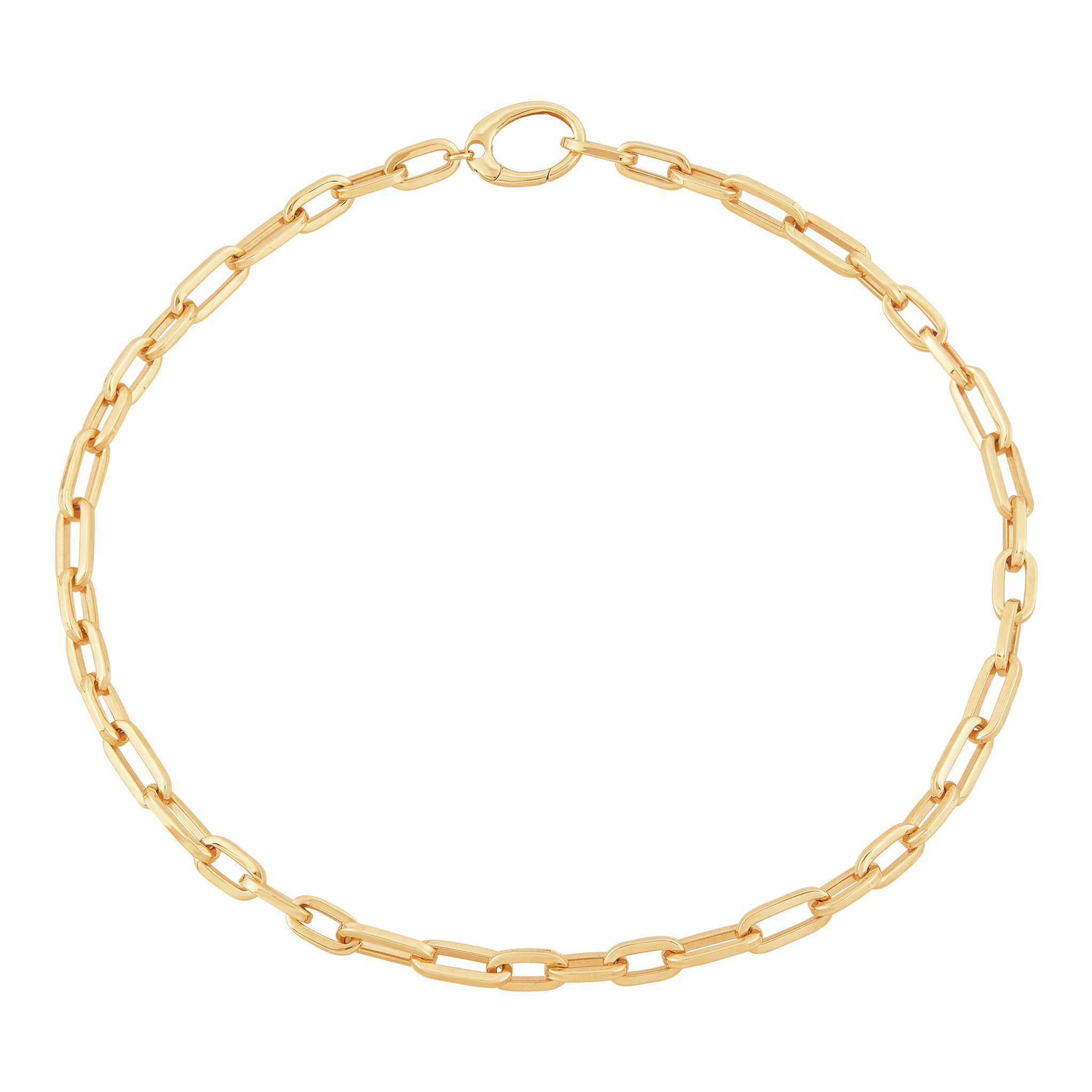 14k Yellow Gold Paperclip Chain