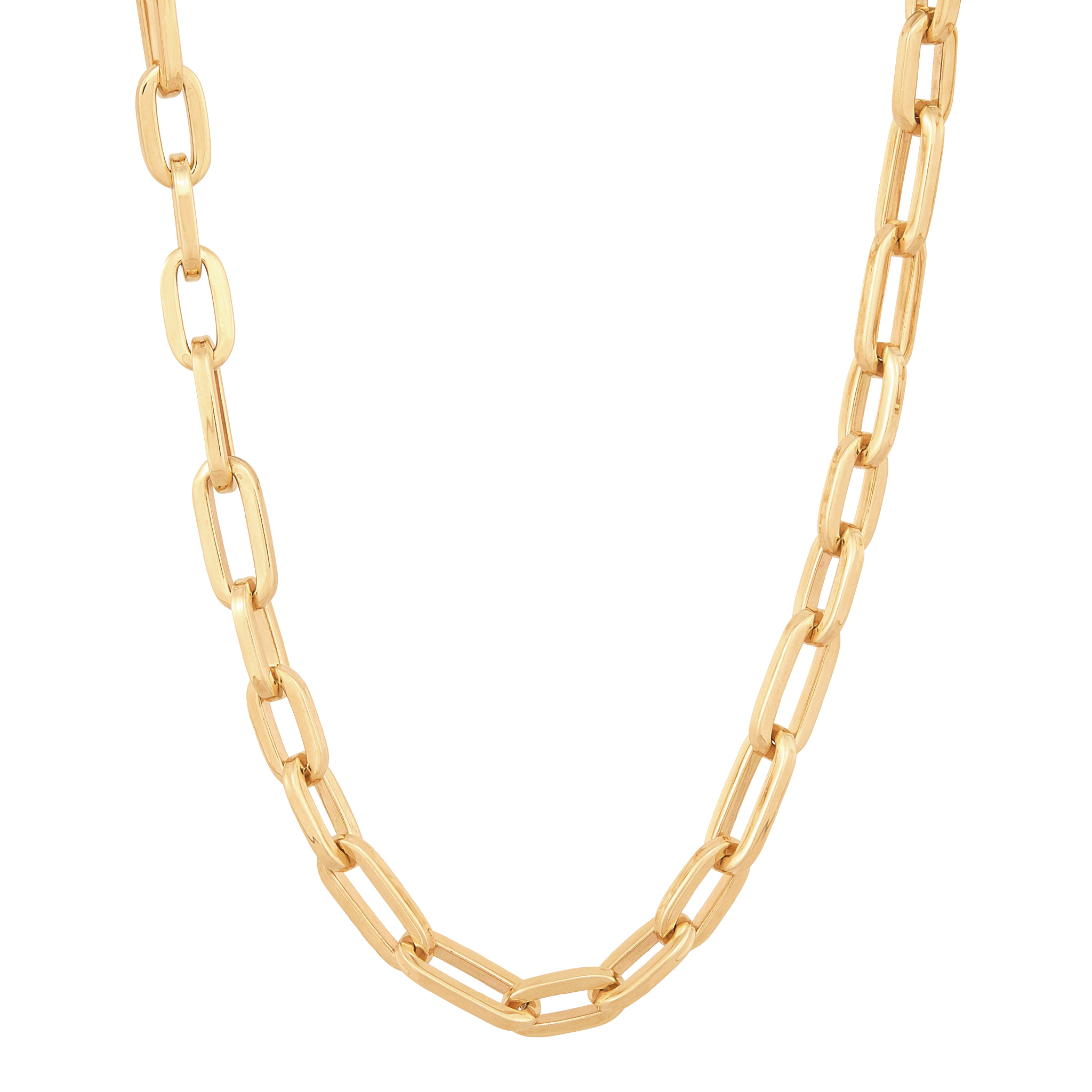 14k Yellow Gold Paperclip Chain