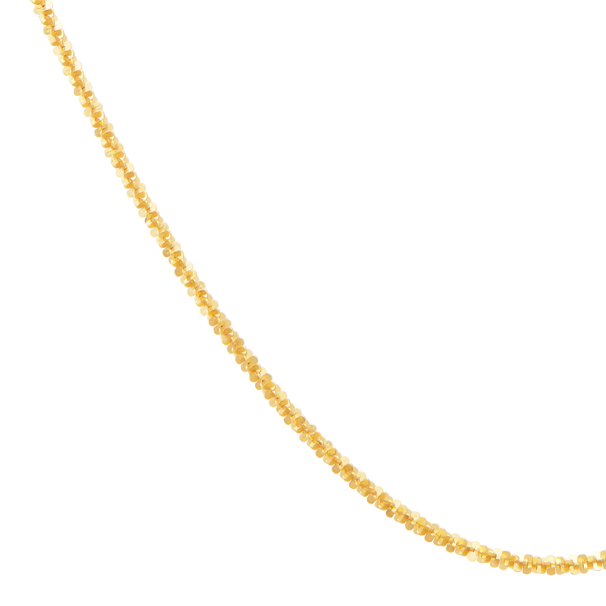14k White Gold Solid Twist Chain