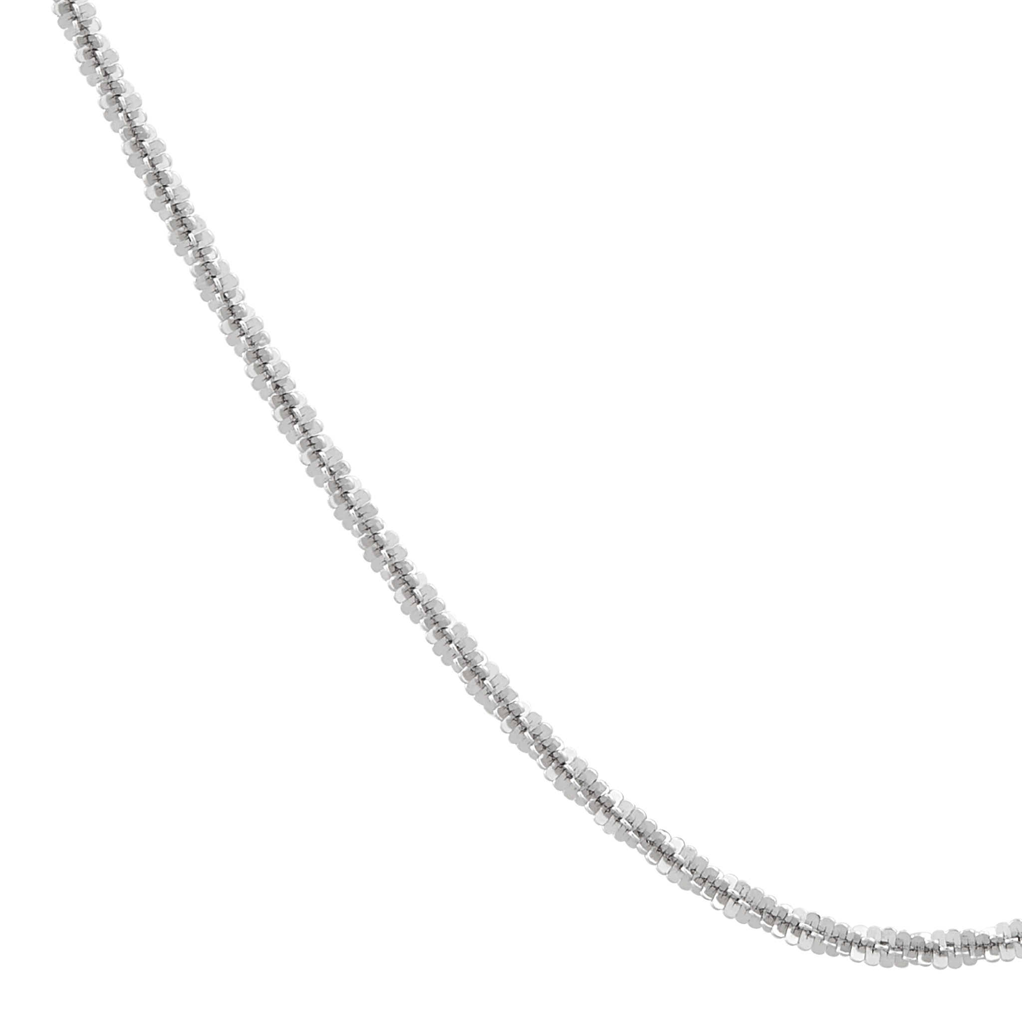 14k White Gold Cable Link Chain