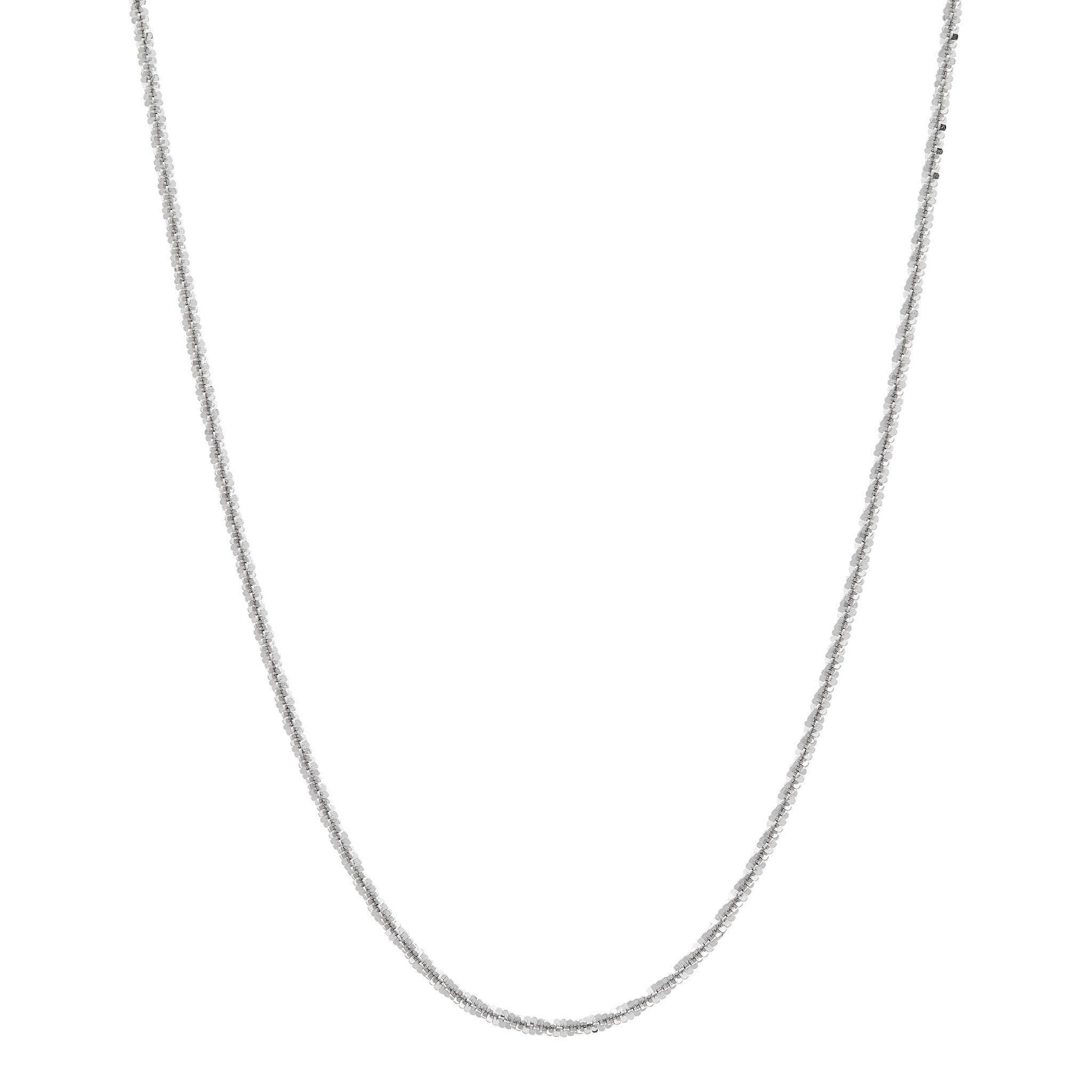 14k White Gold Cable Link Chain