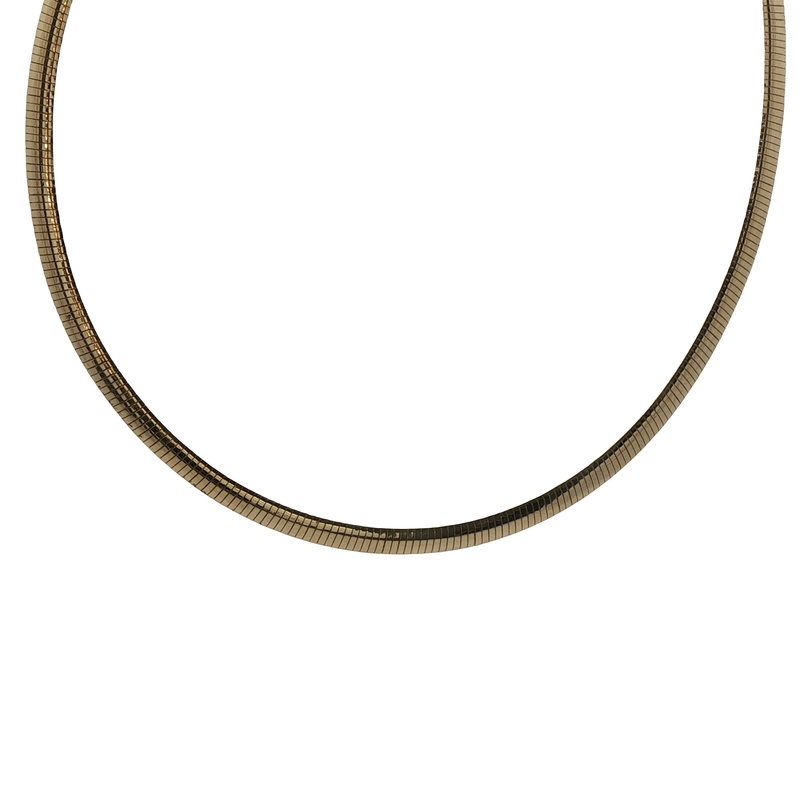 14k Two-tone Omega Chain