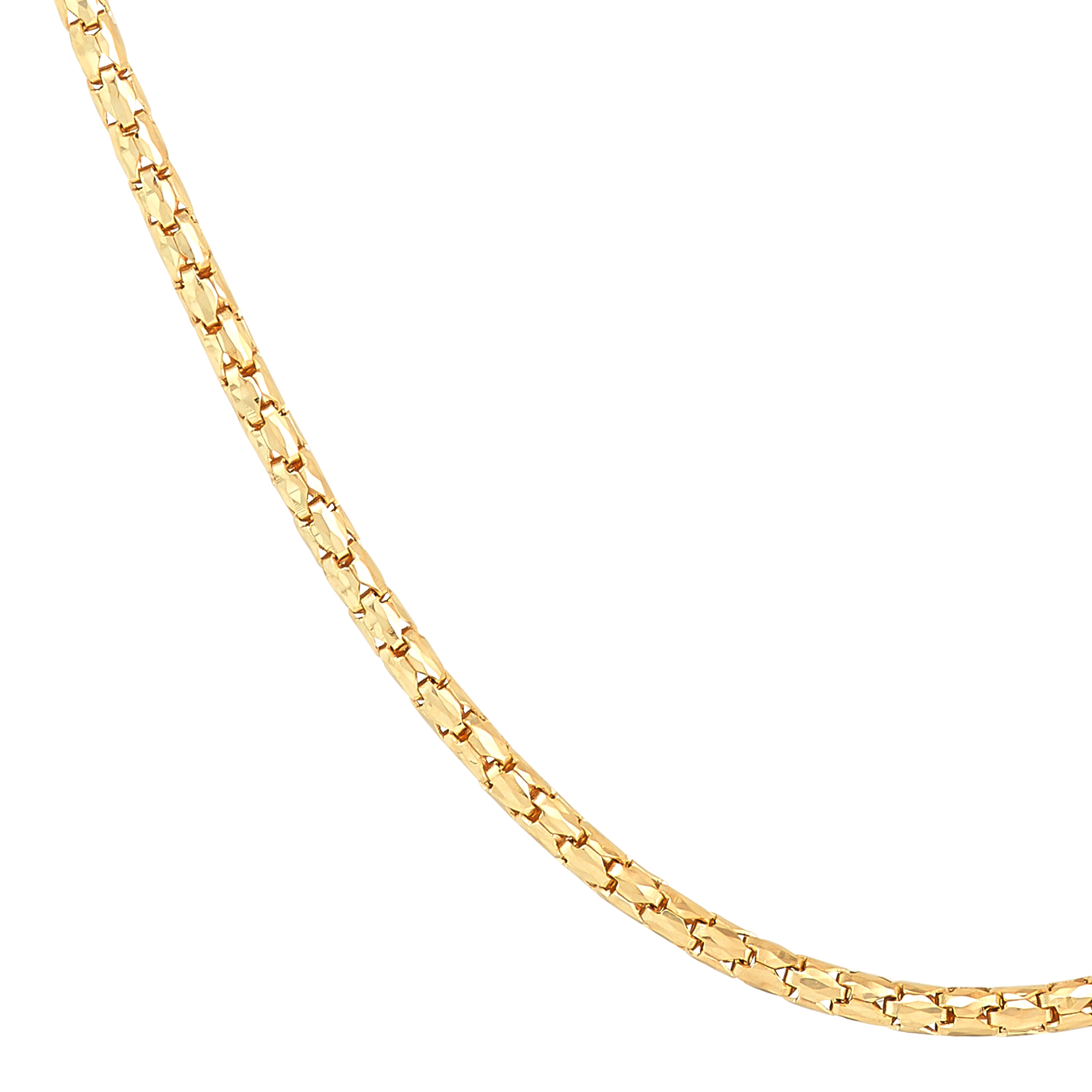 14k Yellow Gold Diamond Cut Snake Chain