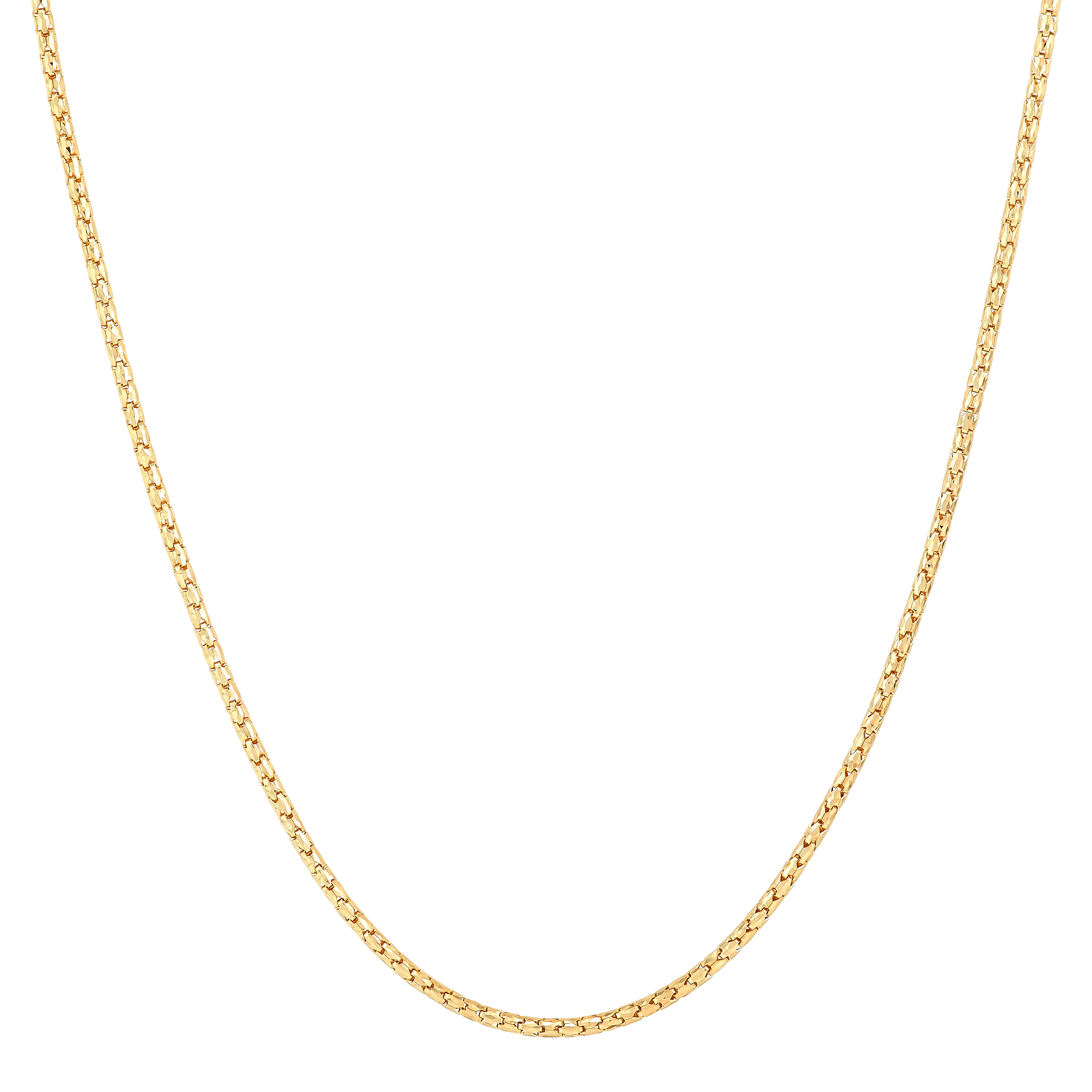14k Yellow Gold Diamond Cut Snake Chain