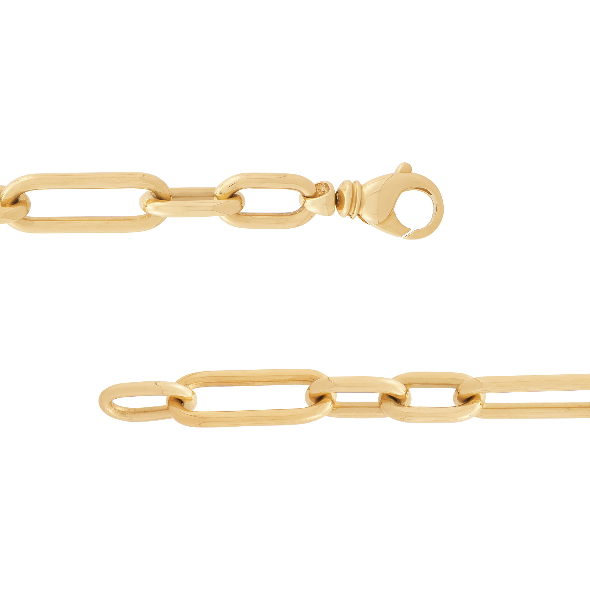 14k Yellow Gold Paperclip Chain Necklace