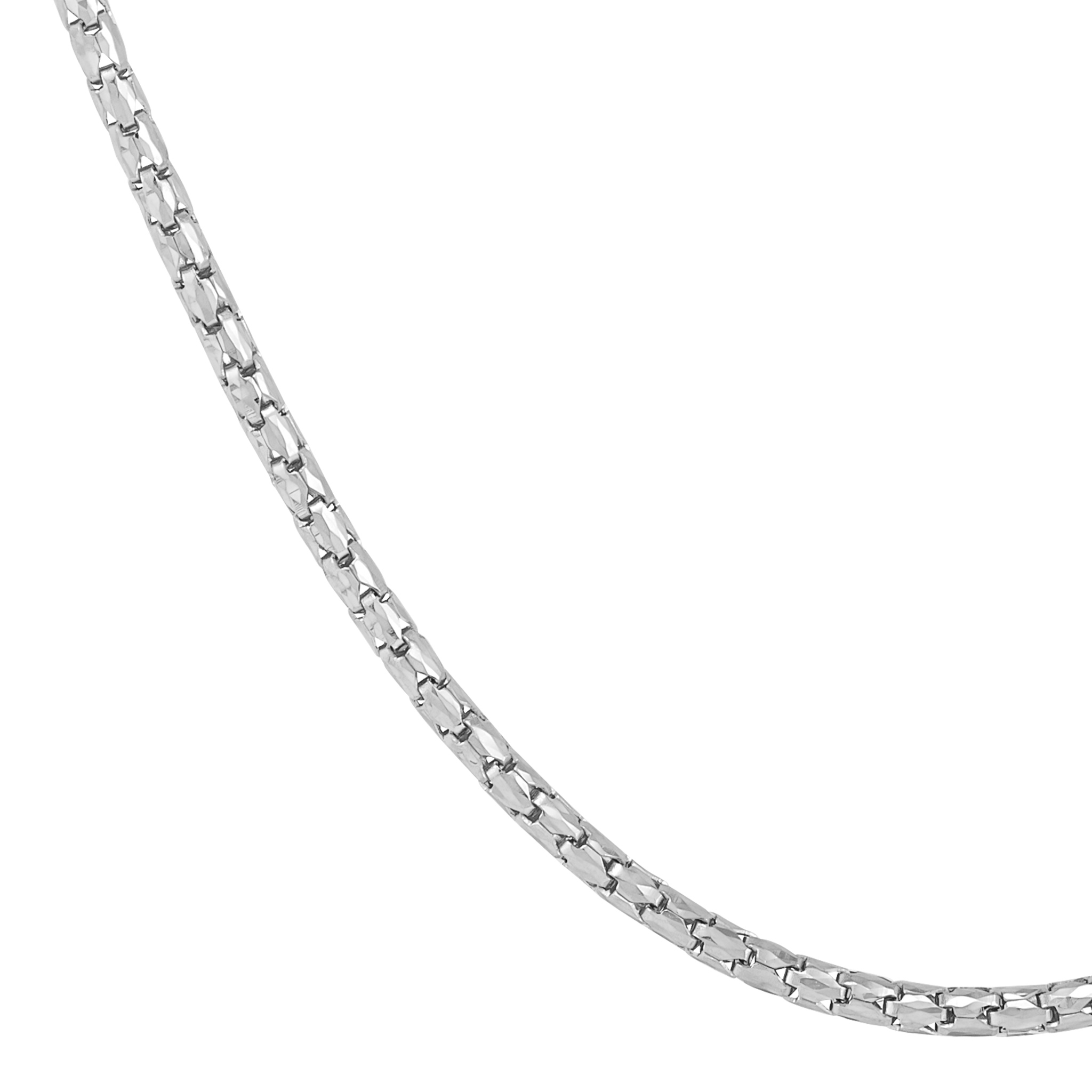 14k White Gold Birdcage Chain