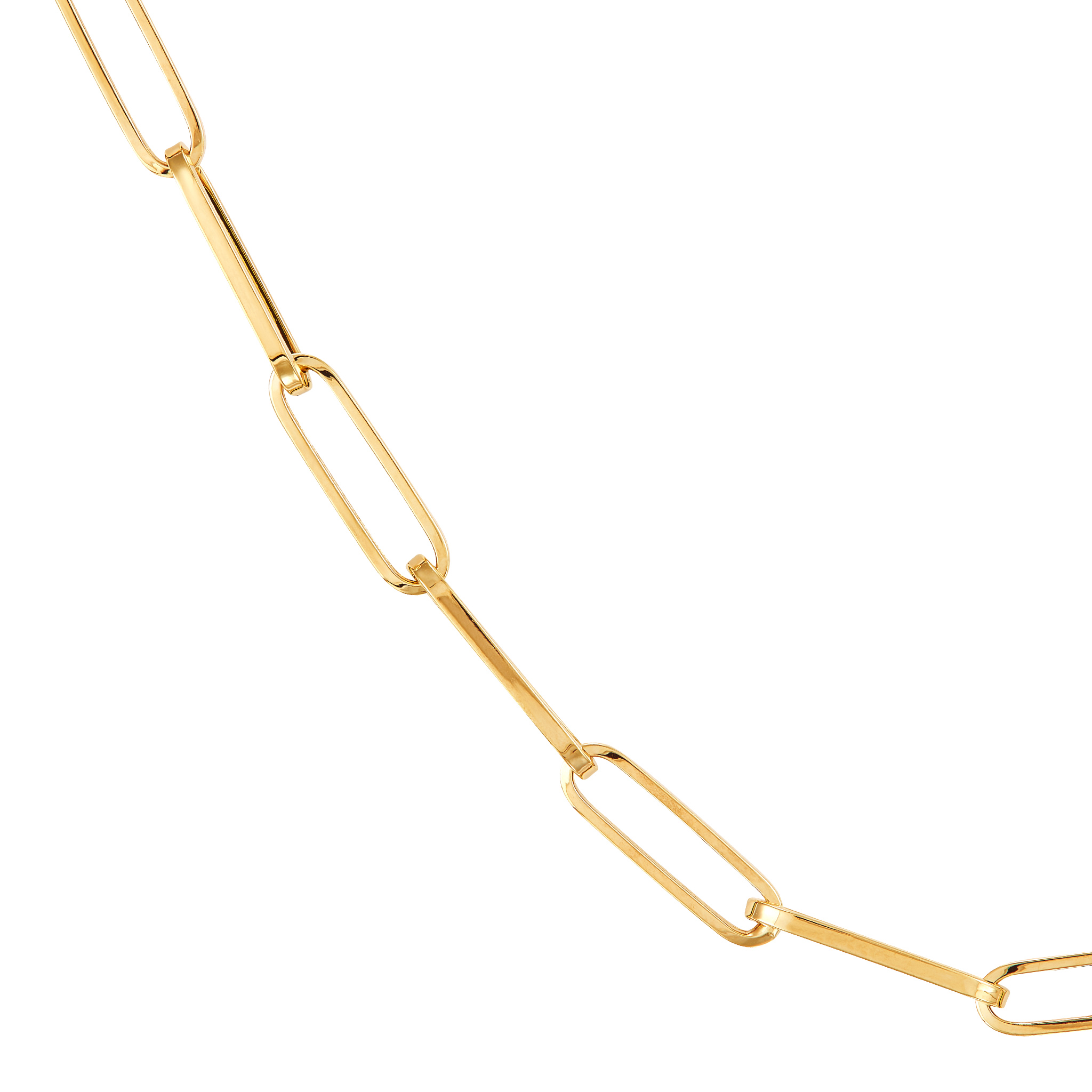 14k Yellow Gold Paperclip Chain