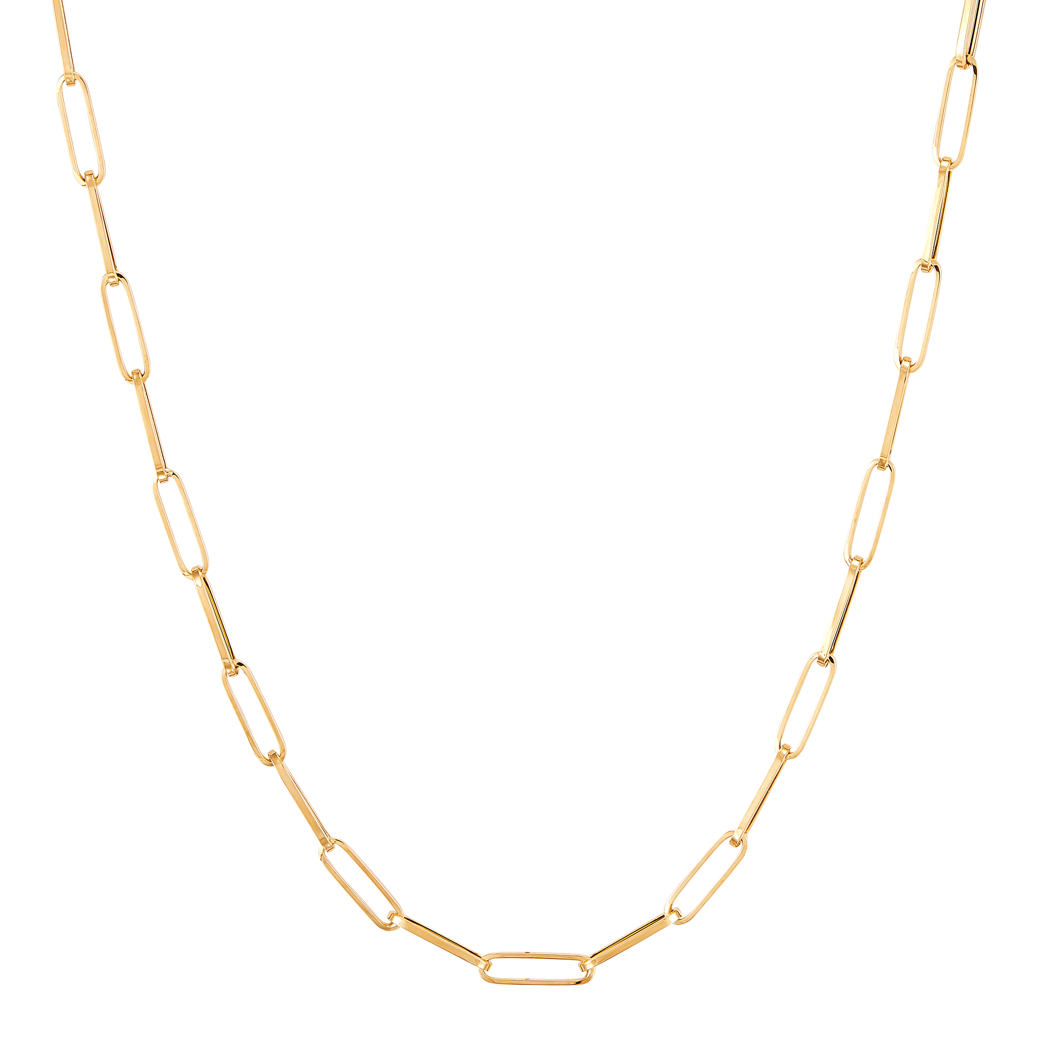 14k Yellow Gold Paperclip Chain