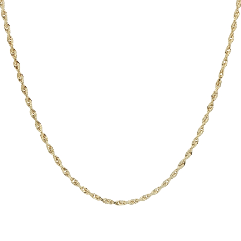 14k Yellow Gold Rope Chain